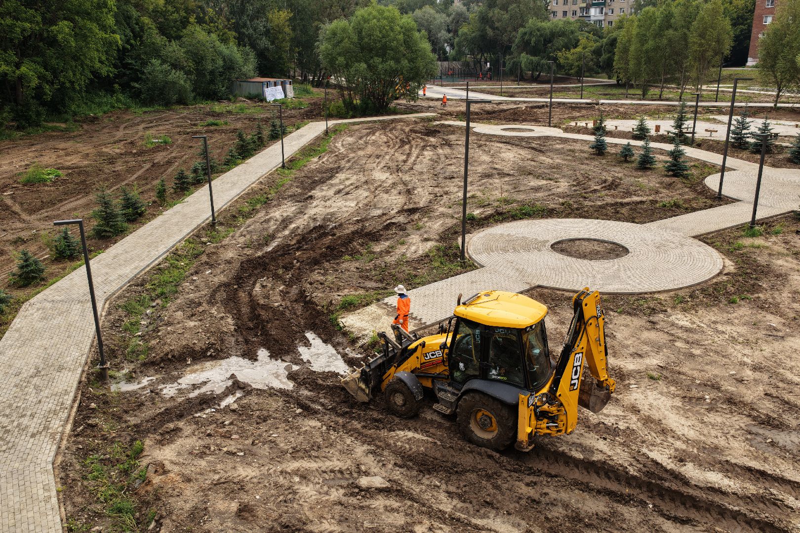 видео с коптера, благоустройство сквера имени Громцева, благоустройство дзержинский,