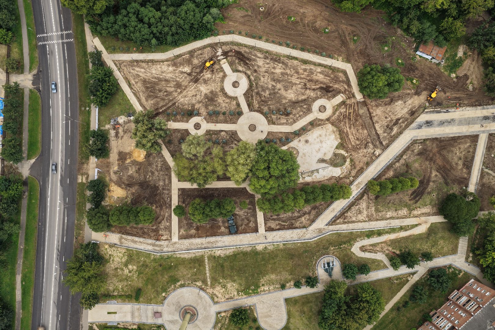 видео с коптера, благоустройство сквера имени Громцева, благоустройство дзержинский,