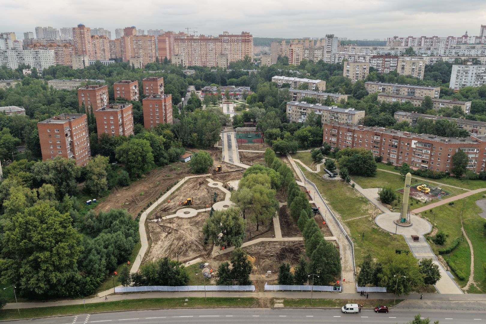 видео с коптера, благоустройство сквера имени Громцева, благоустройство дзержинский,
