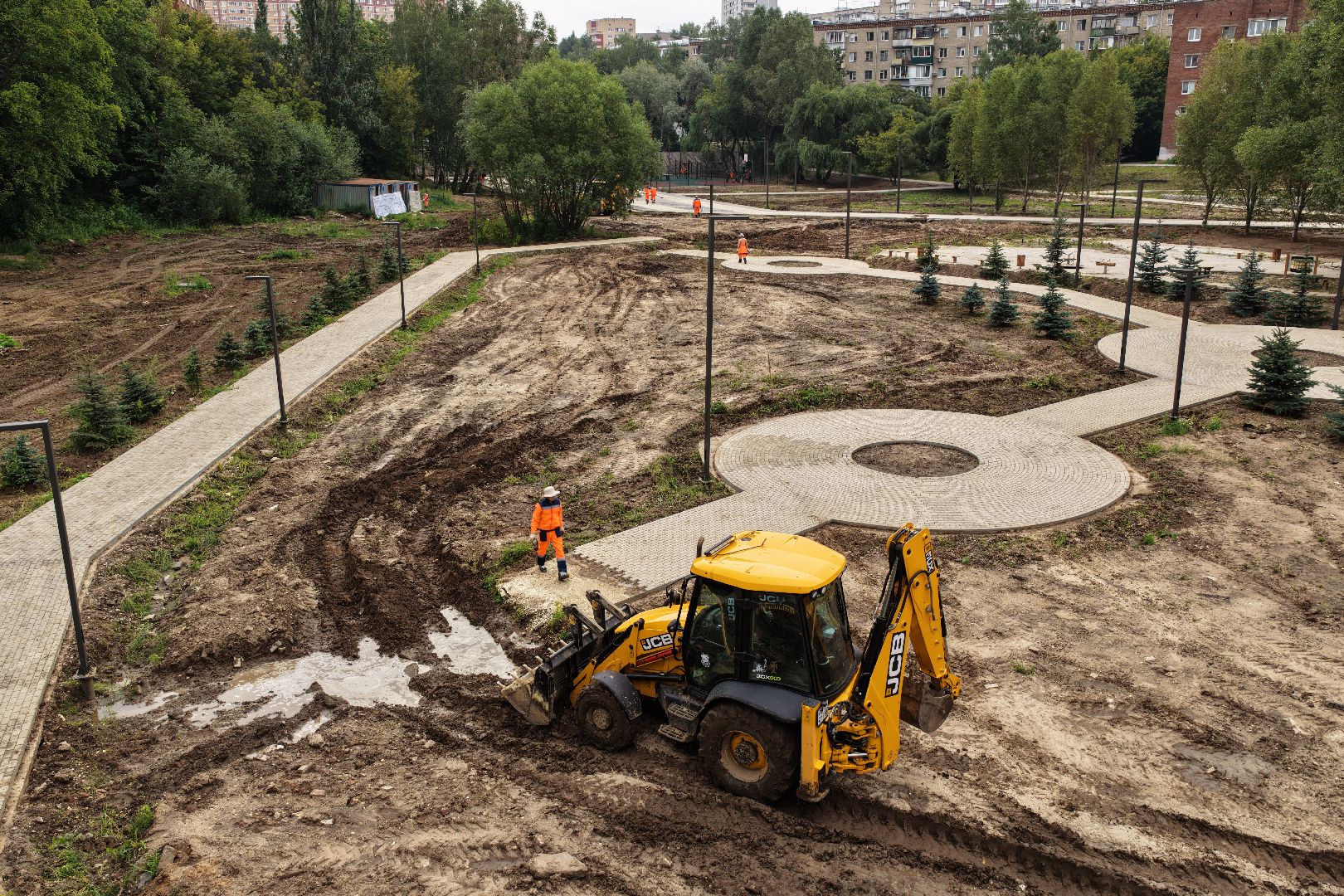 видео с коптера, благоустройство сквера имени Громцева, благоустройство дзержинский,
