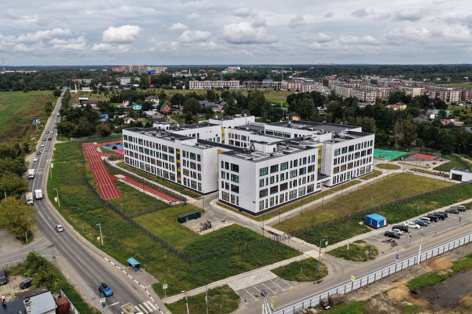 видео с коптера, новая школа в мытищах, школа в сухарево, образование в мытищах,