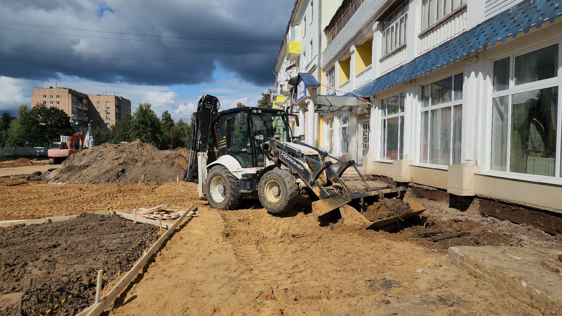 ступино, проспект победы, благоустройство, пешеходная зона, комфортная городская среда, тротуары, земляные работы,
