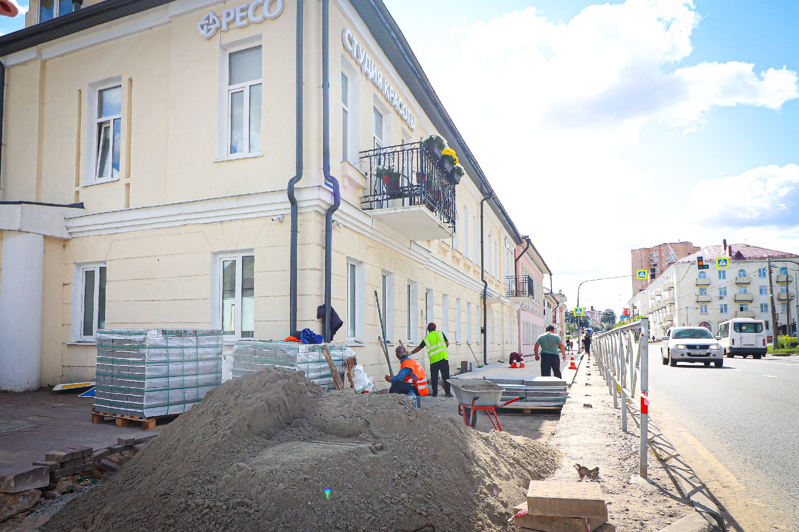 клин, благоустройство, тротуары, дороги,