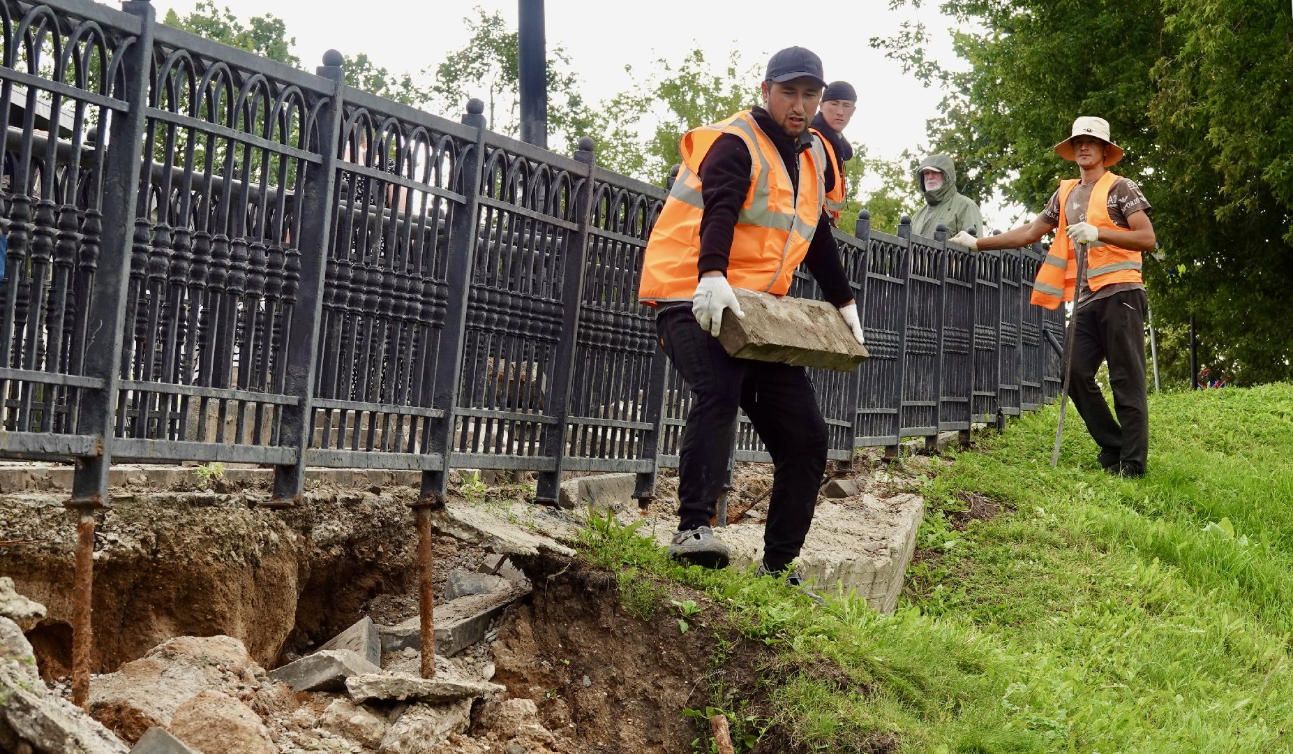 сергиев посад, сергиево-посадский городской округ, благоустройство, ремонт пешеходной дорожки,