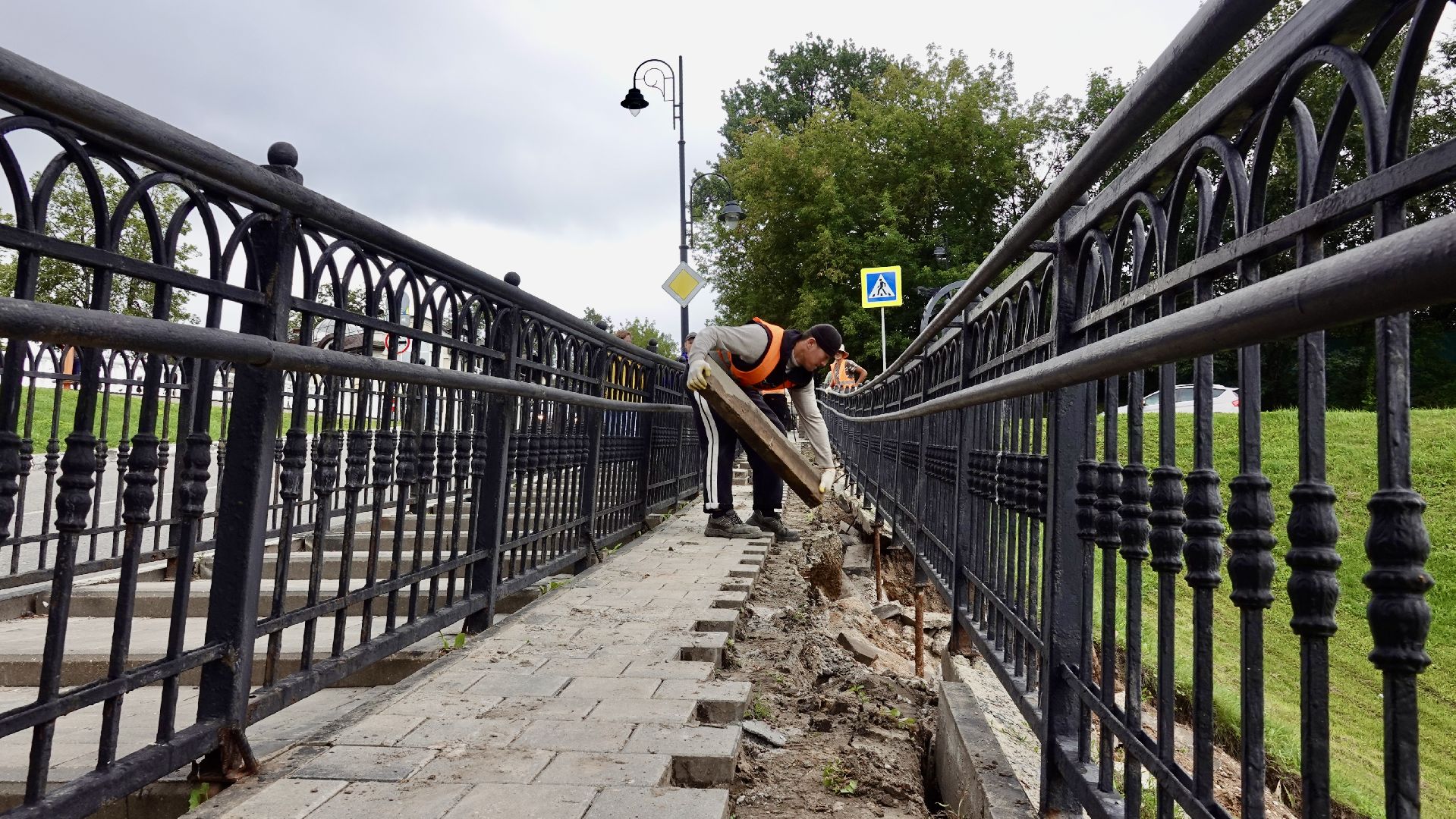 сергиев посад, сергиево-посадский городской округ, благоустройство, ремонт пешеходной дорожки,