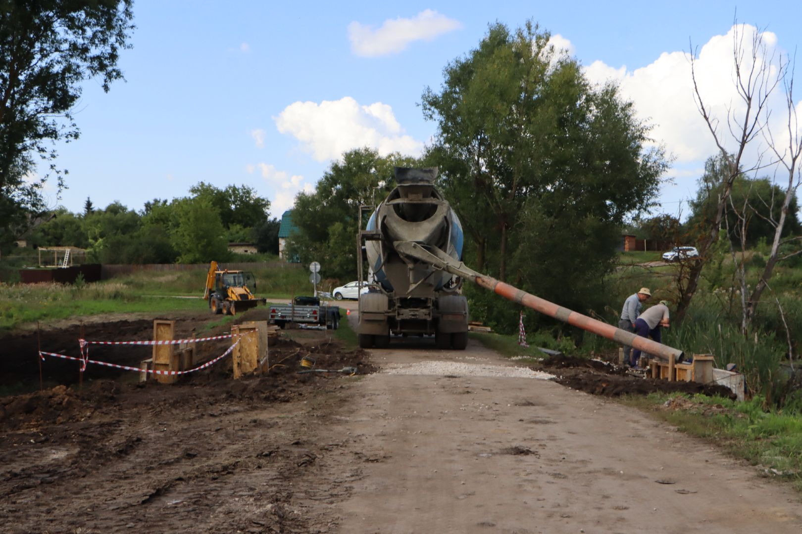 серебряные пруды, подхожее, ремонт плотины,