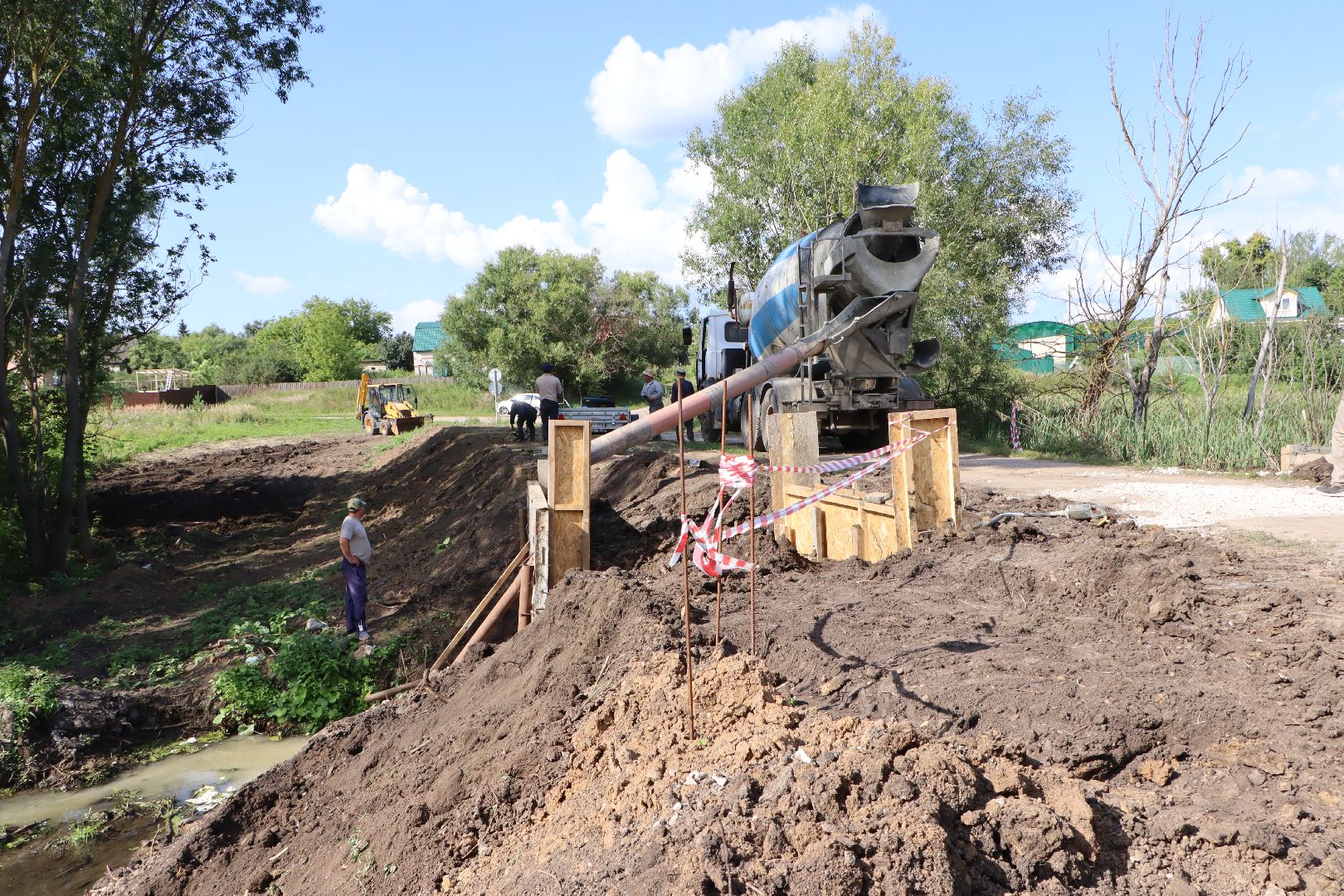 серебряные пруды, подхожее, ремонт плотины,