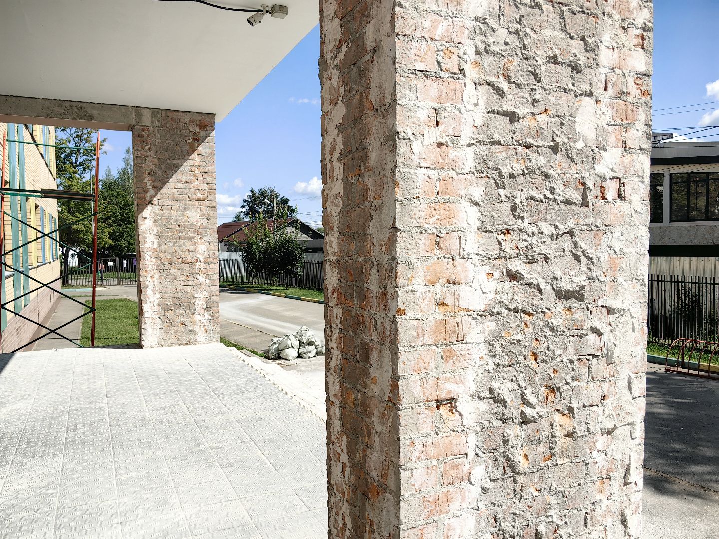 вход, школа, ремонт, ступени, плитка,