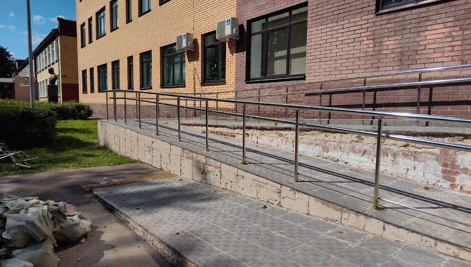 вход, школа, ремонт, ступени, плитка,