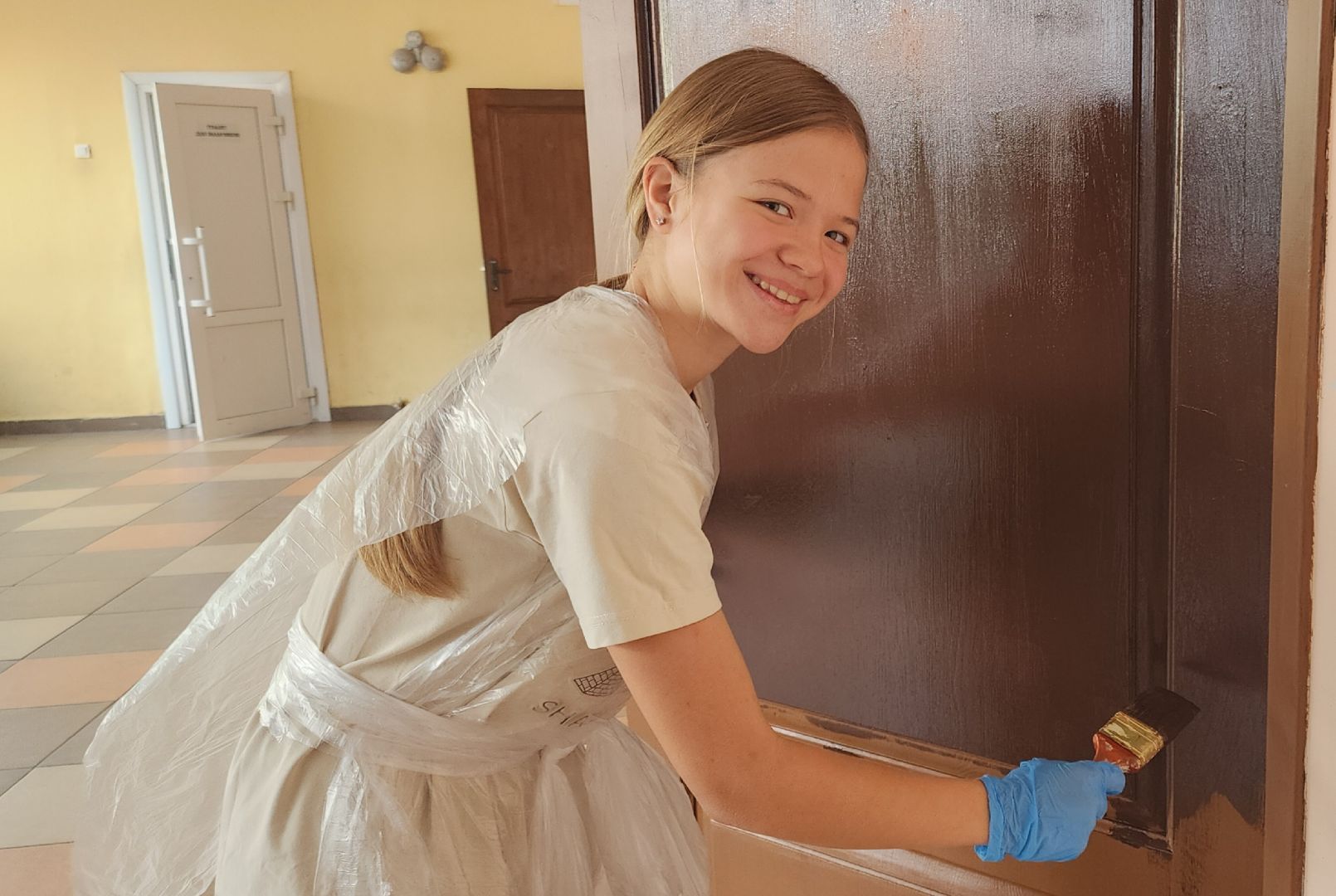 Благоустройство , Ремонт школ , Подготовка к учебному году , Образование , Школьные трудовые бригады ,