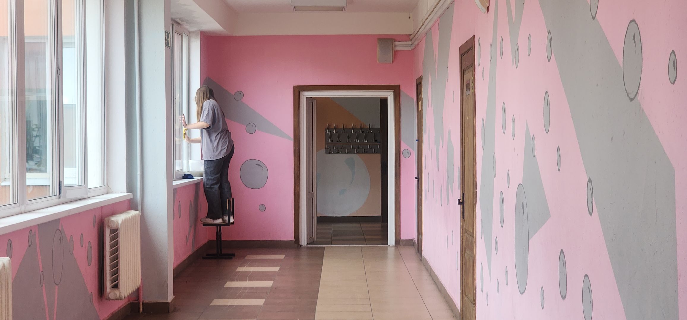 Благоустройство , Ремонт школ , Подготовка к учебному году , Образование , Школьные трудовые бригады ,