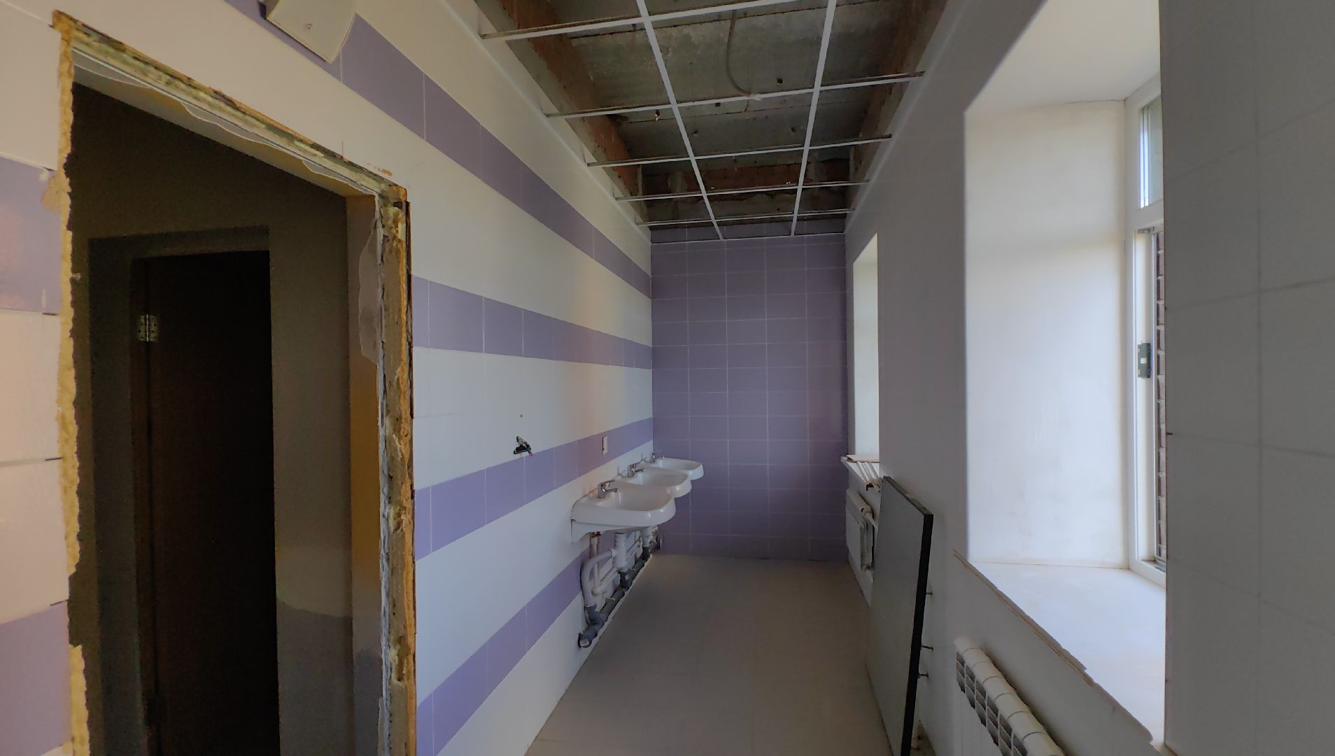 ремонт, санузел, школа, учебный год, потолки,