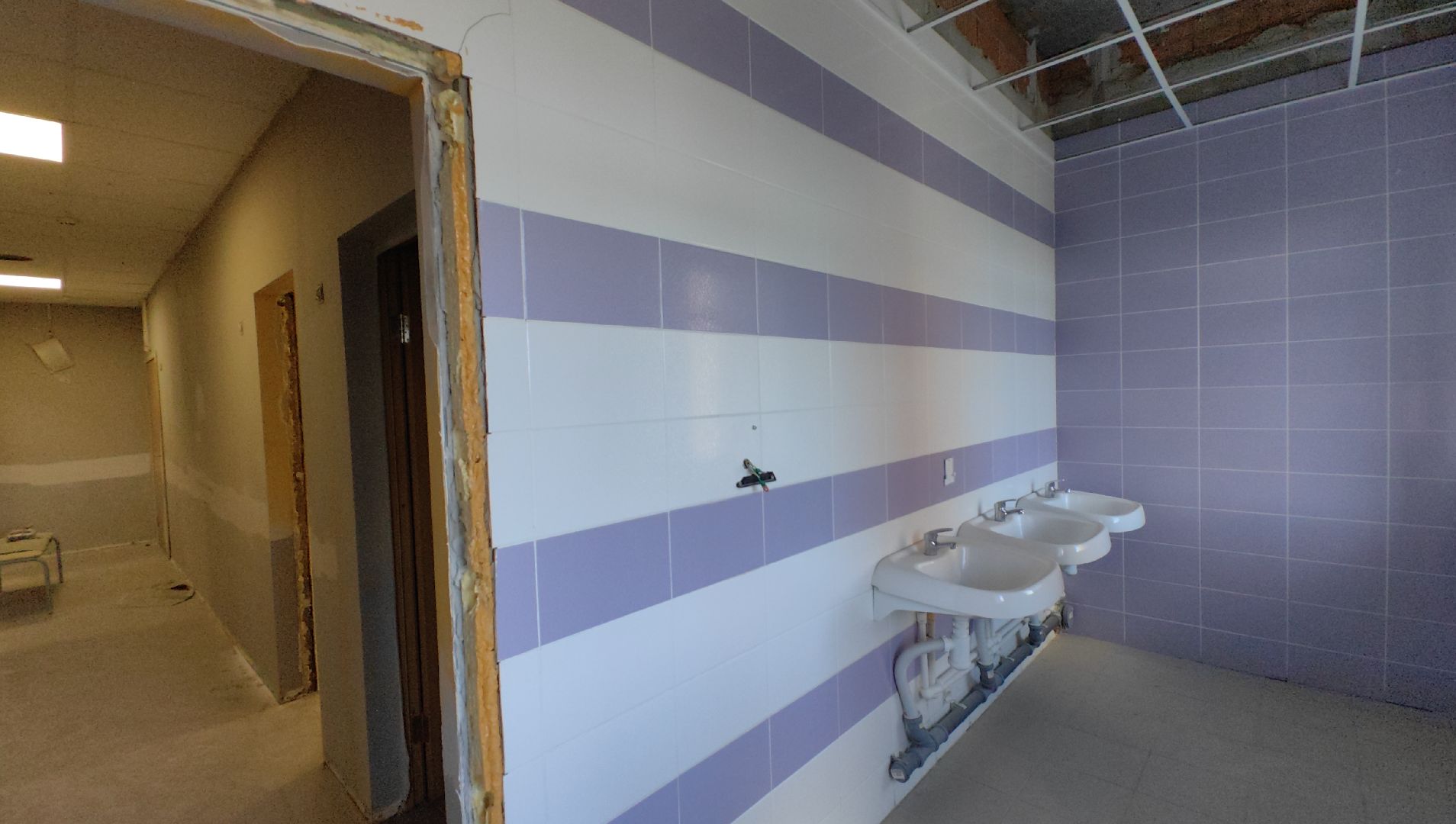 ремонт, санузел, школа, учебный год, потолки,