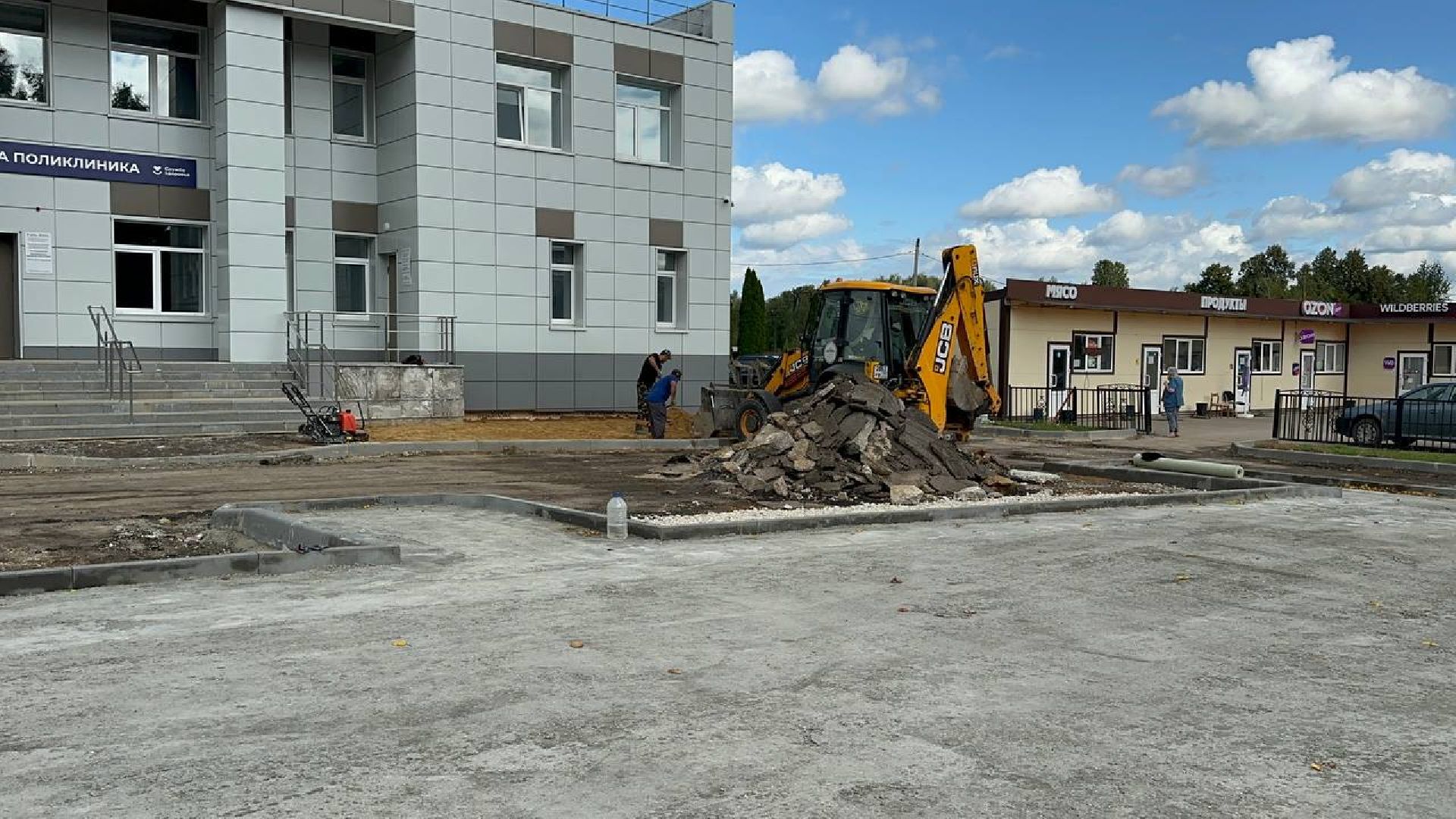 благоустойство, новая парковка, домодедово,