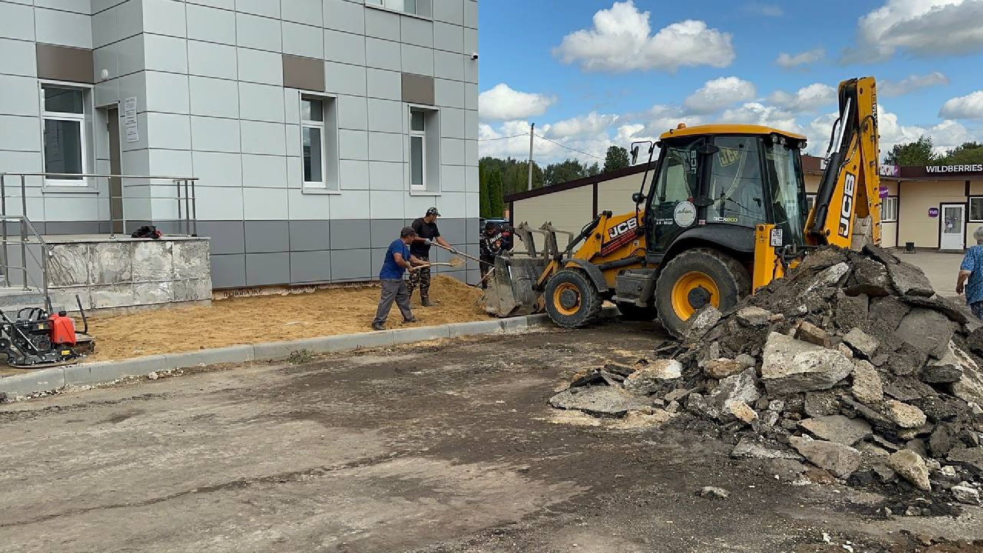 благоустойство, новая парковка, домодедово,