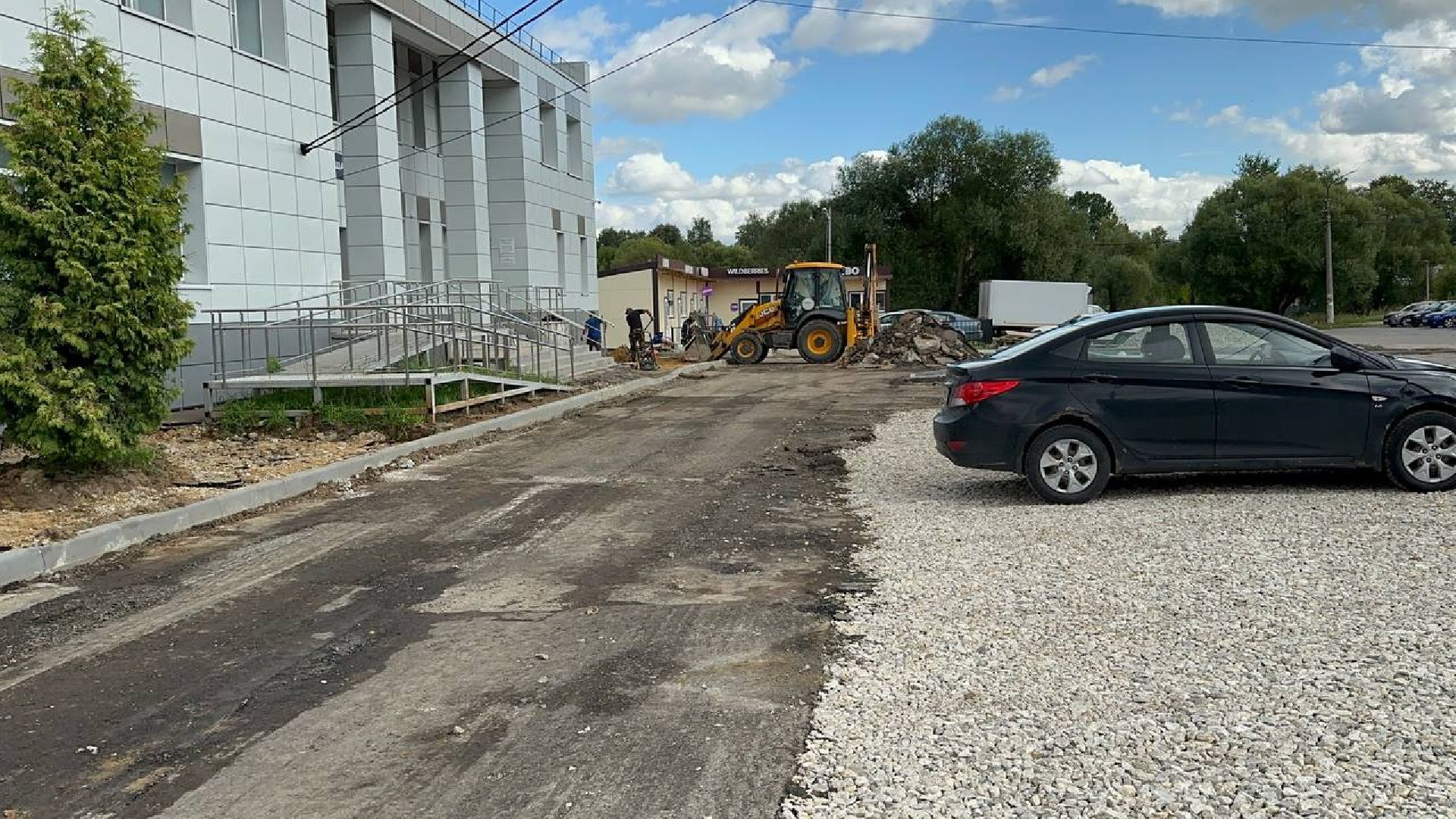 благоустойство, новая парковка, домодедово,