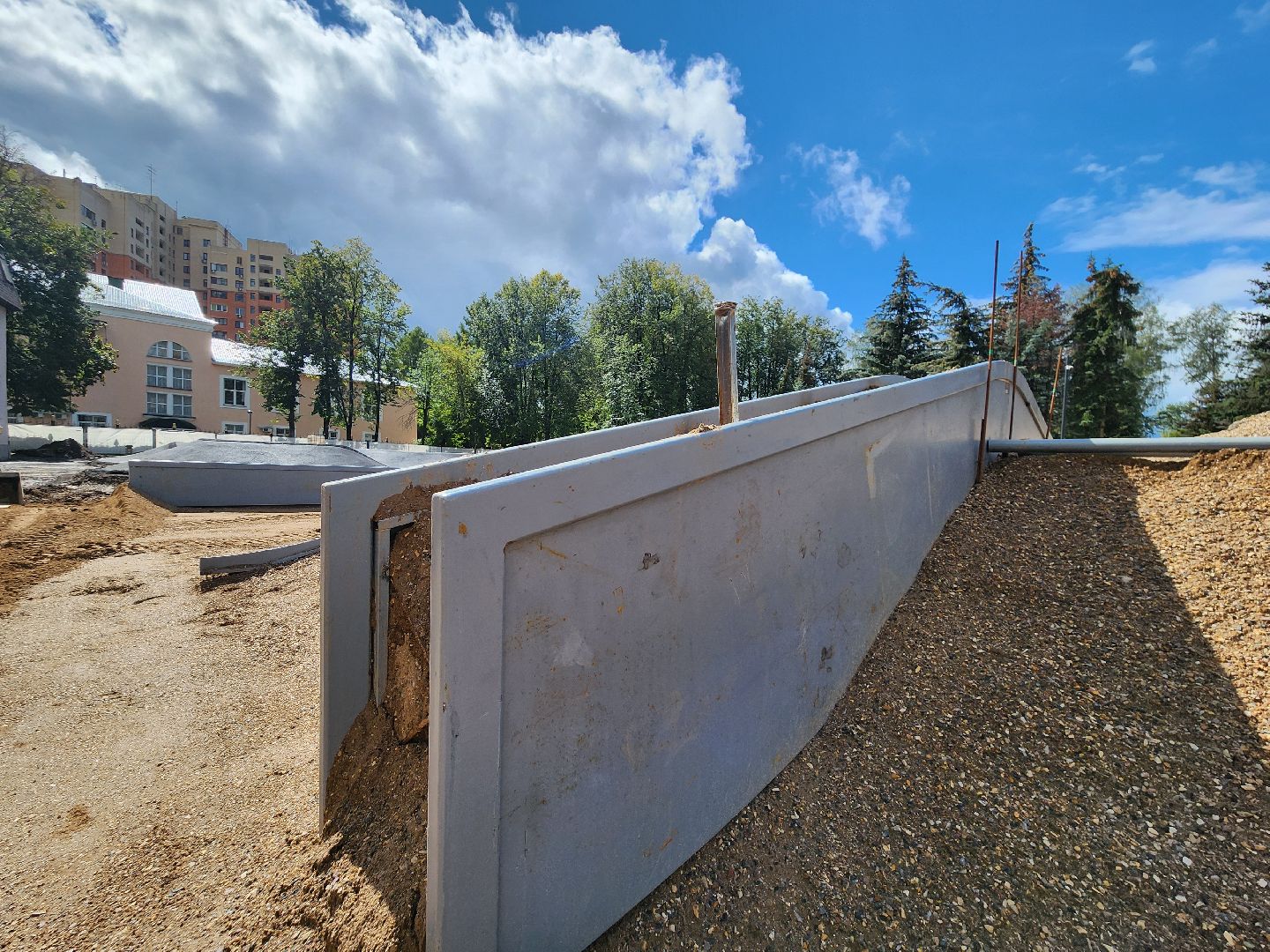 пушкино, пушкинский городской округ, центральный парк культуры и отдыха, скейт-площадка,  строительство,