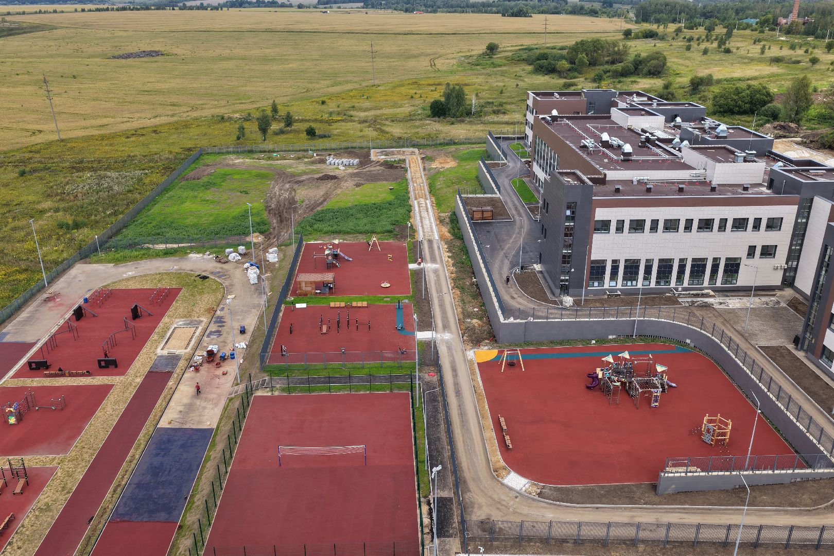 видео с коптера, новая школа зарайск, образование подмосковья,