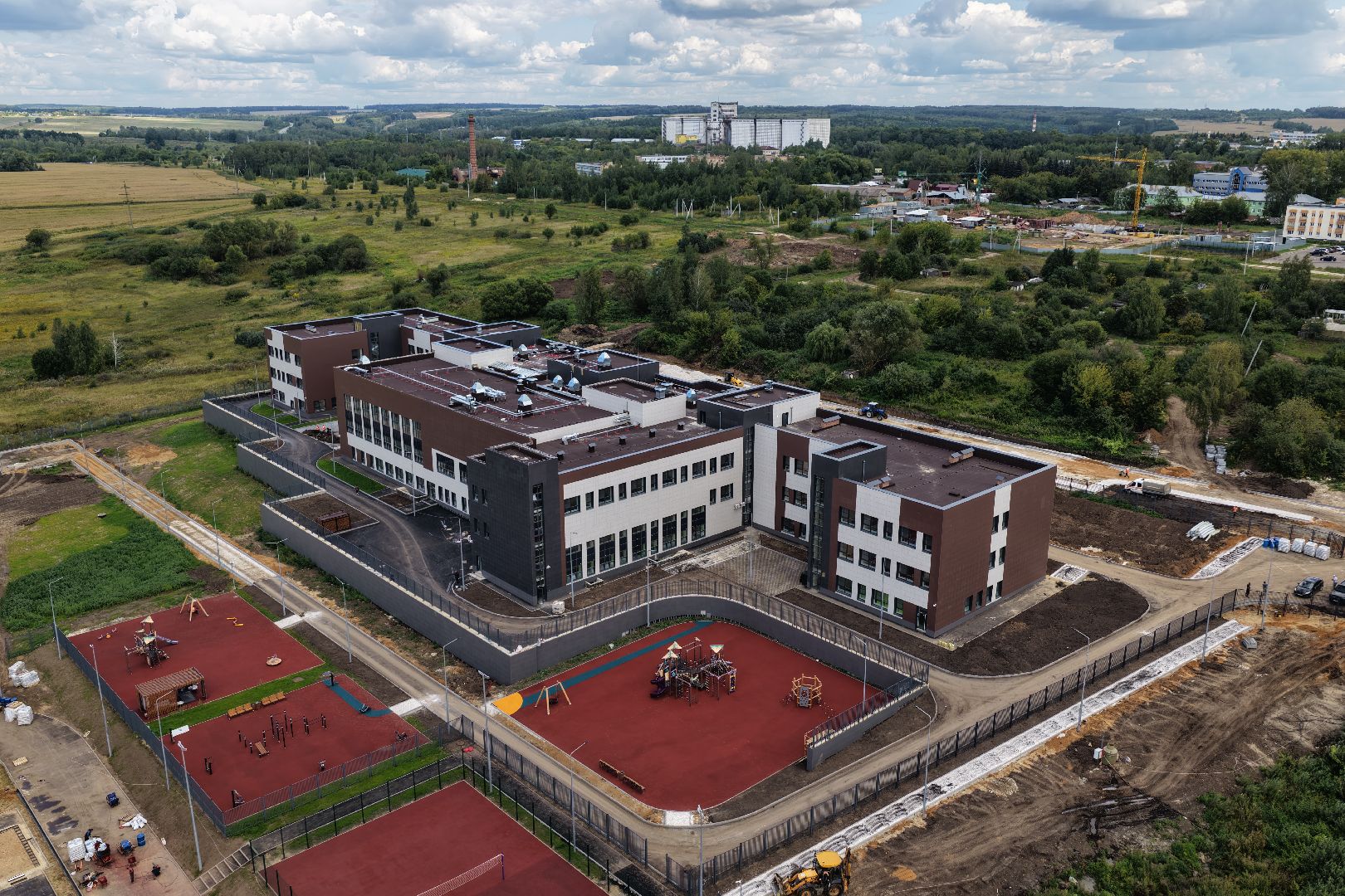 видео с коптера, новая школа зарайск, образование подмосковья,