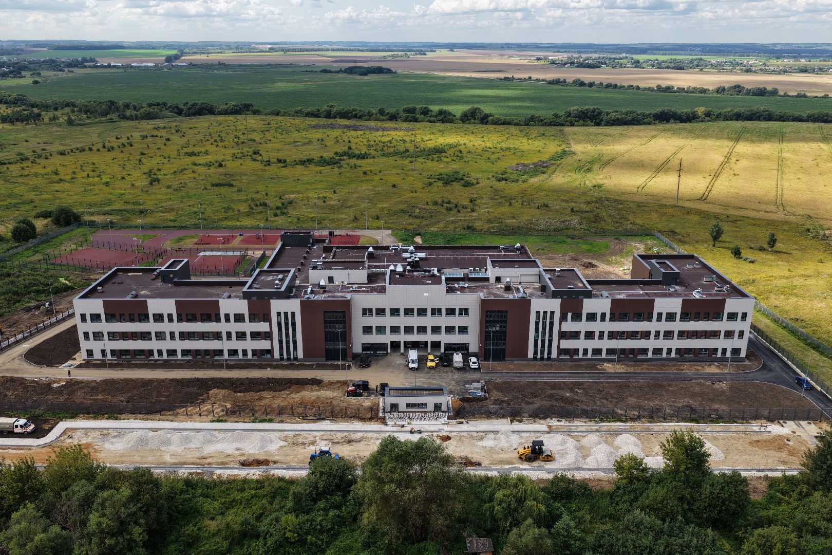 видео с коптера, новая школа зарайск, образование подмосковья,