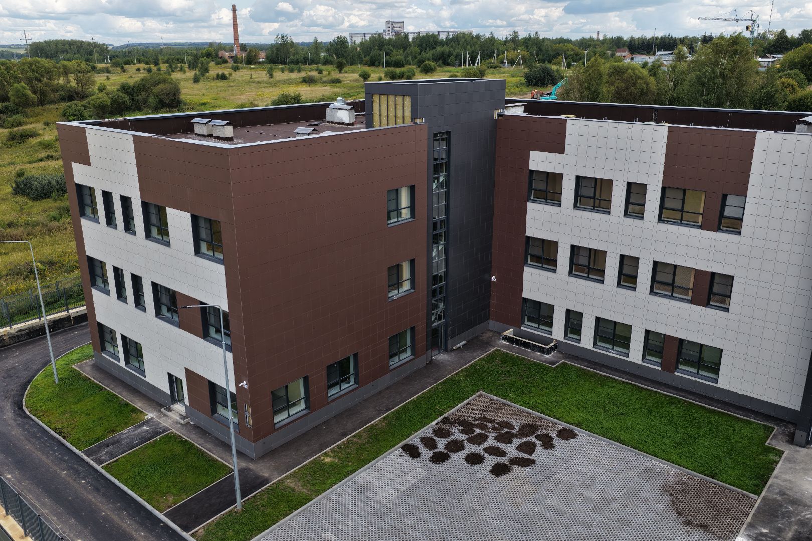 видео с коптера, новая школа зарайск, образование подмосковья,