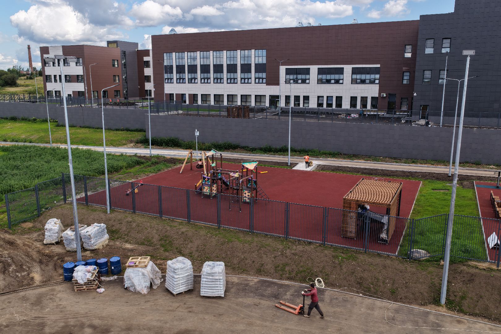 видео с коптера, новая школа зарайск, образование подмосковья,