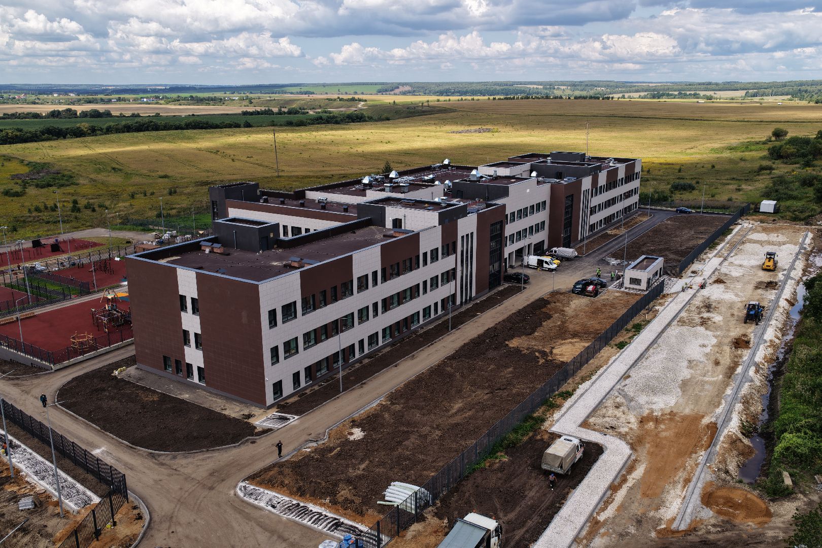 видео с коптера, новая школа зарайск, образование подмосковья,