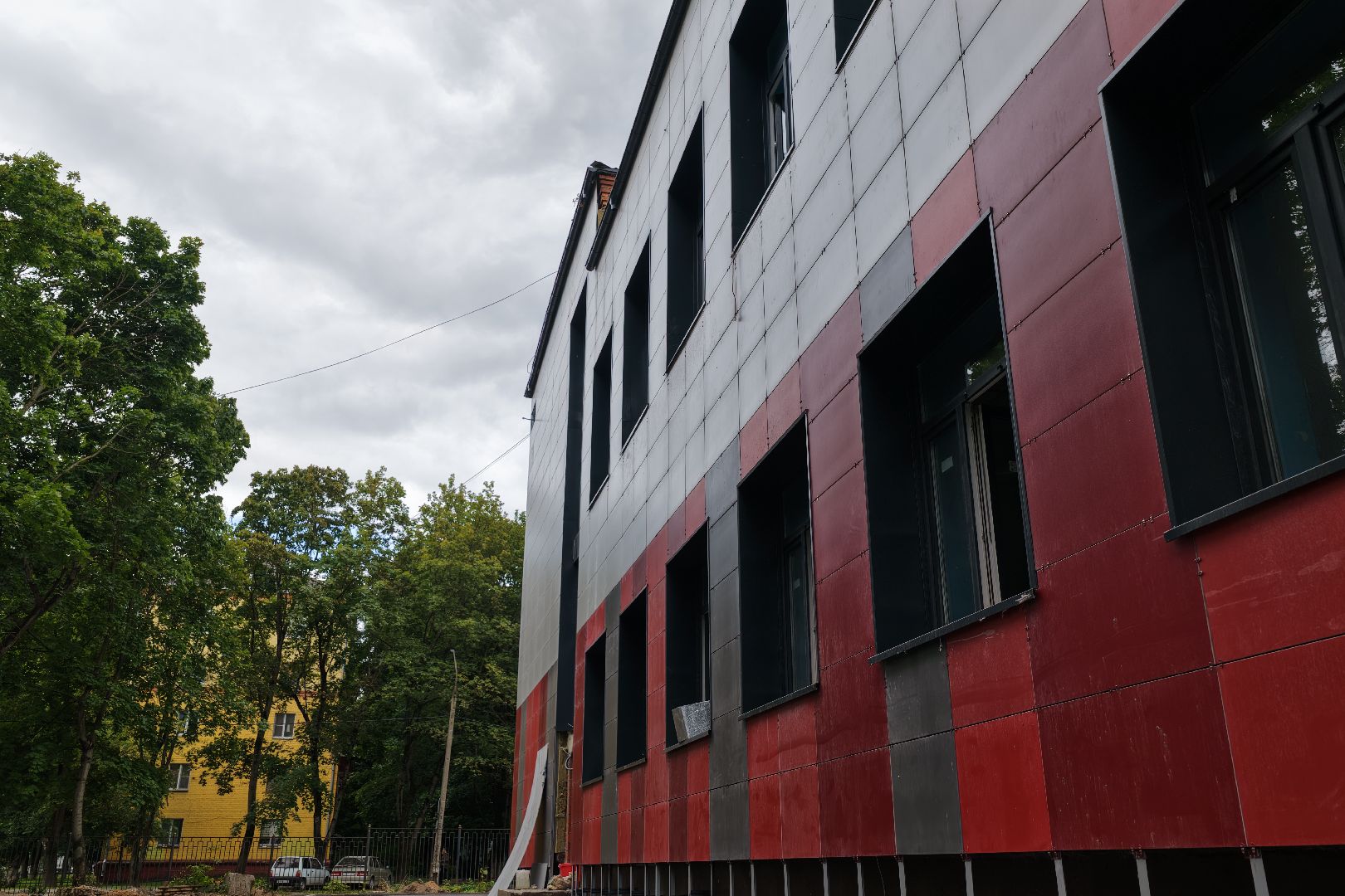 видео с коптера, гимназия 5,