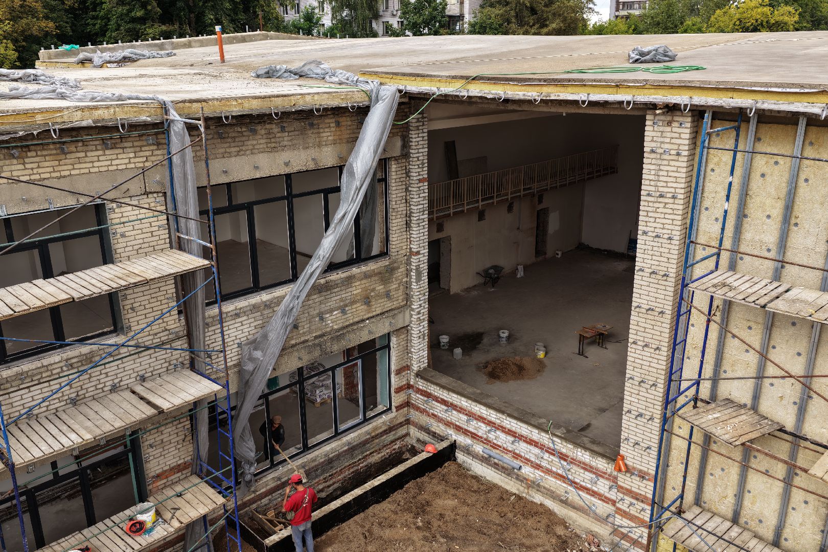 видео с коптера, капремонт спортивных объектов, спорт в люберцах,