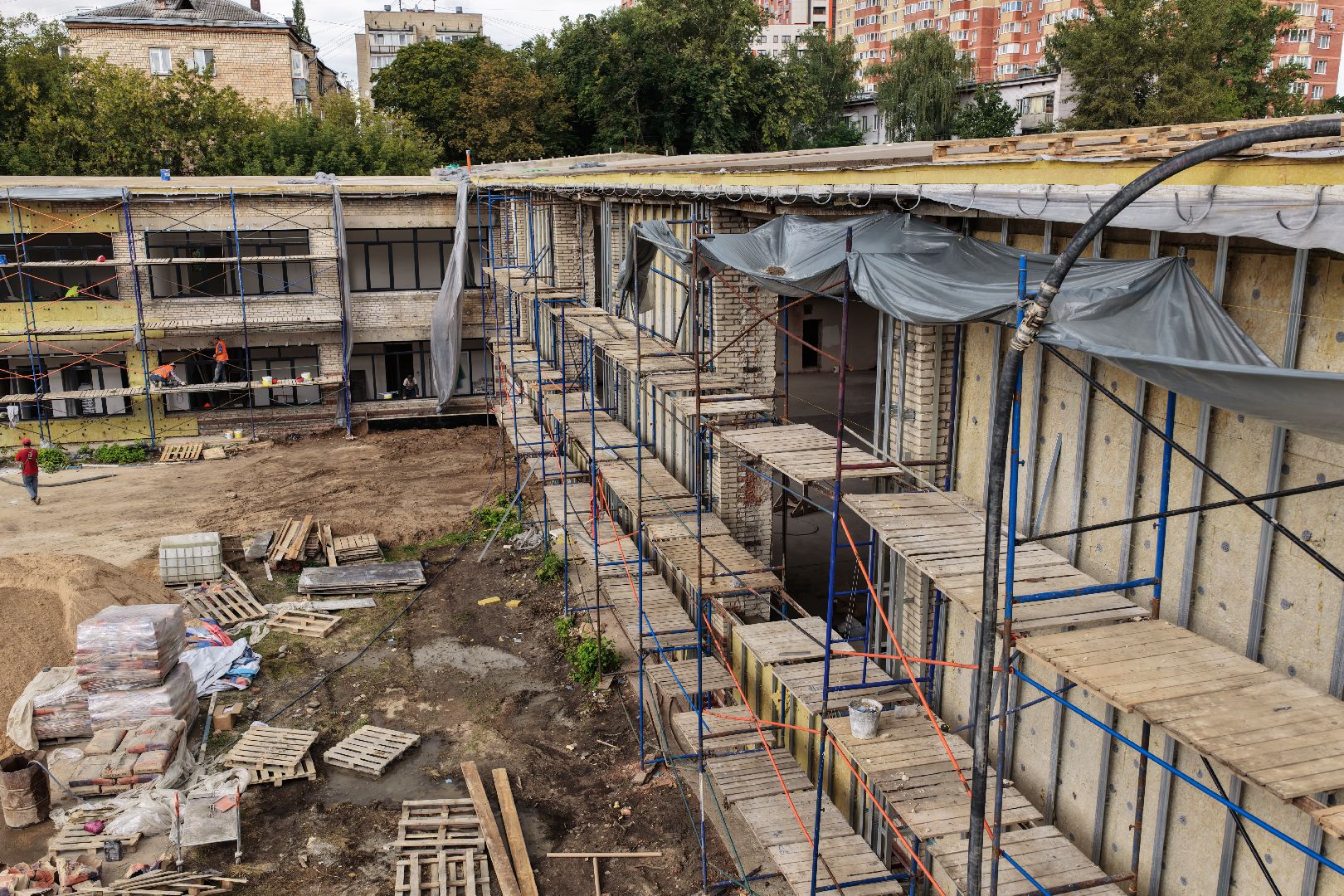 видео с коптера, капремонт спортивных объектов, спорт в люберцах,