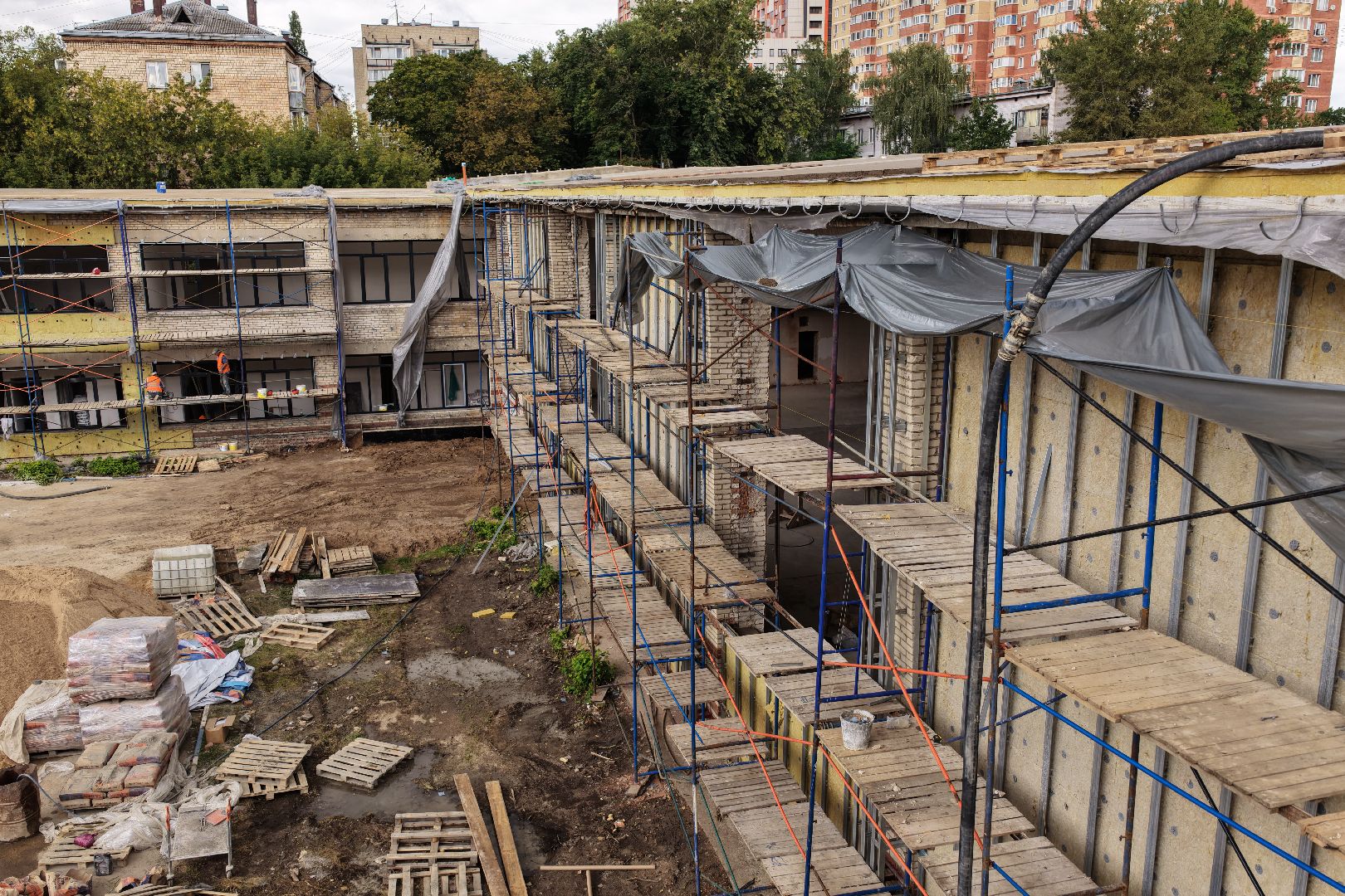видео с коптера, капремонт спортивных объектов, спорт в люберцах,