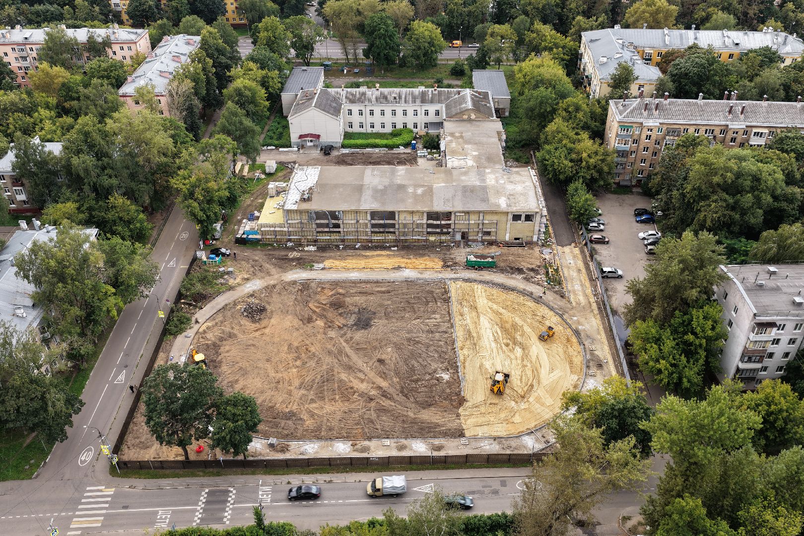 видео с коптера, капремонт спортивных объектов, спорт в люберцах,