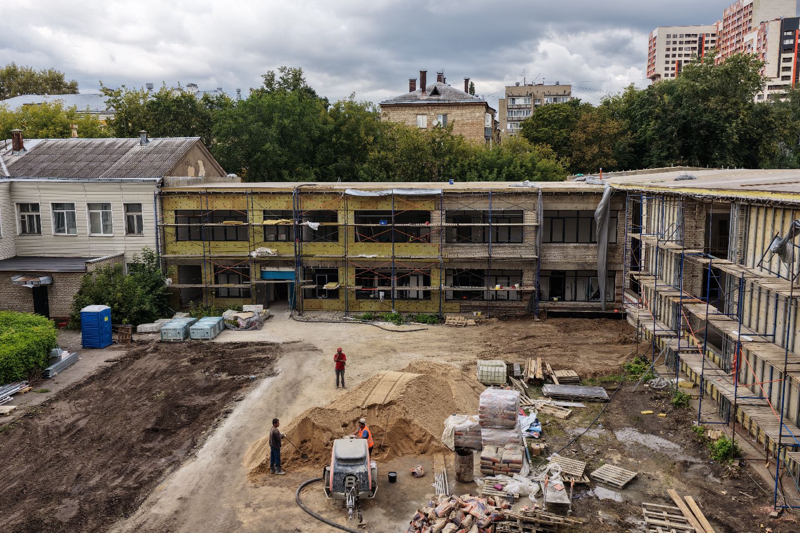 видео с коптера, капремонт спортивных объектов, спорт в люберцах,