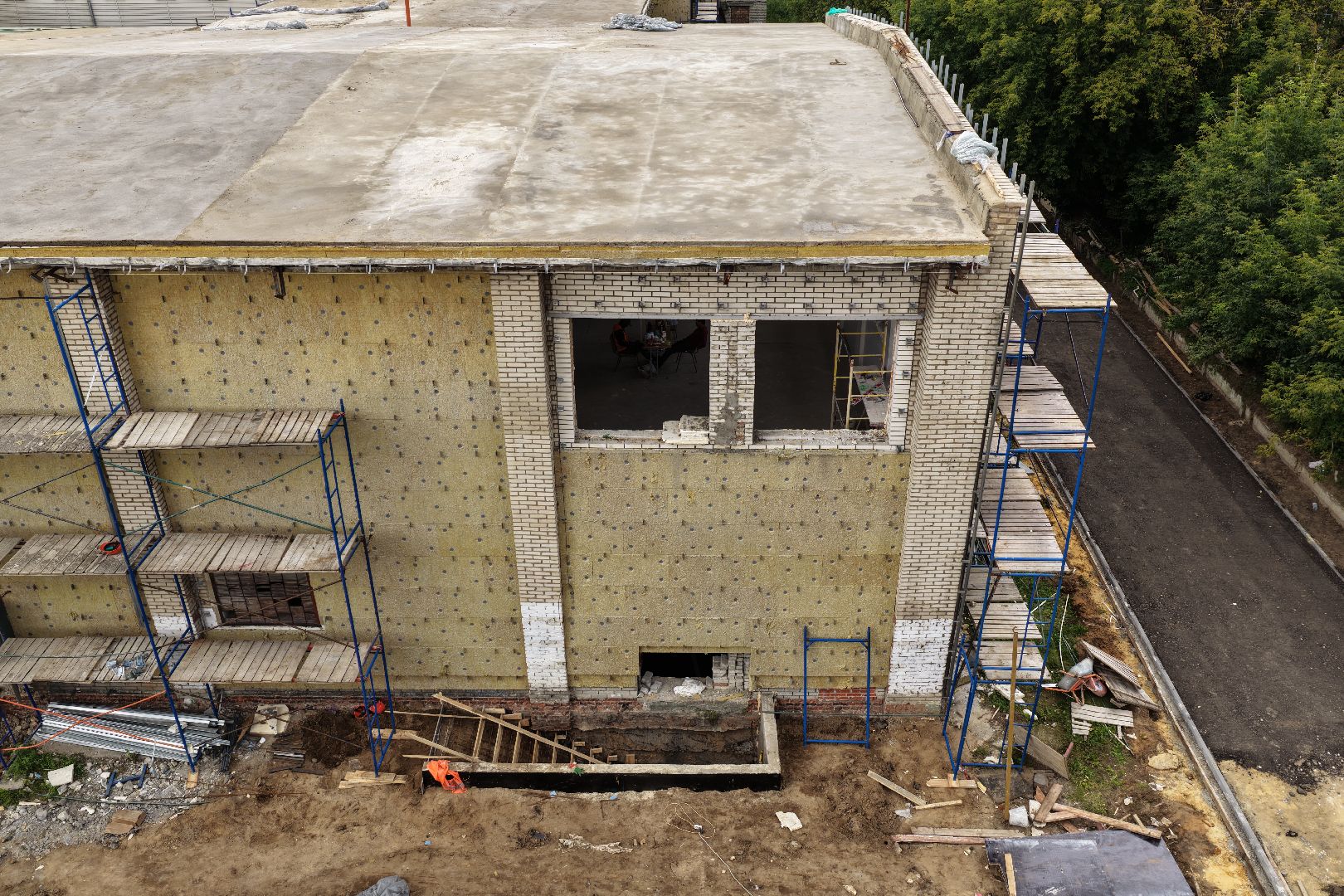 видео с коптера, капремонт спортивных объектов, спорт в люберцах,