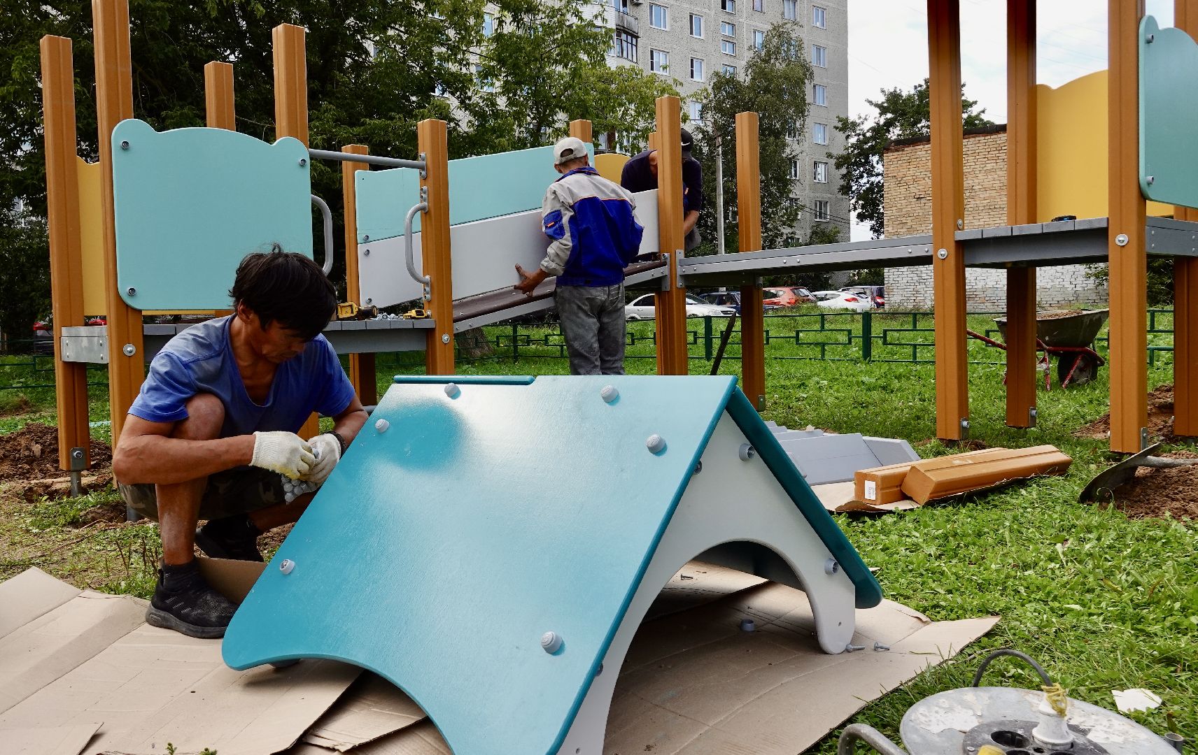 благоустройство, сергиев посад, сергиево-посадский городской округ, дип, детская игровая площадка , по просьбам жителей,