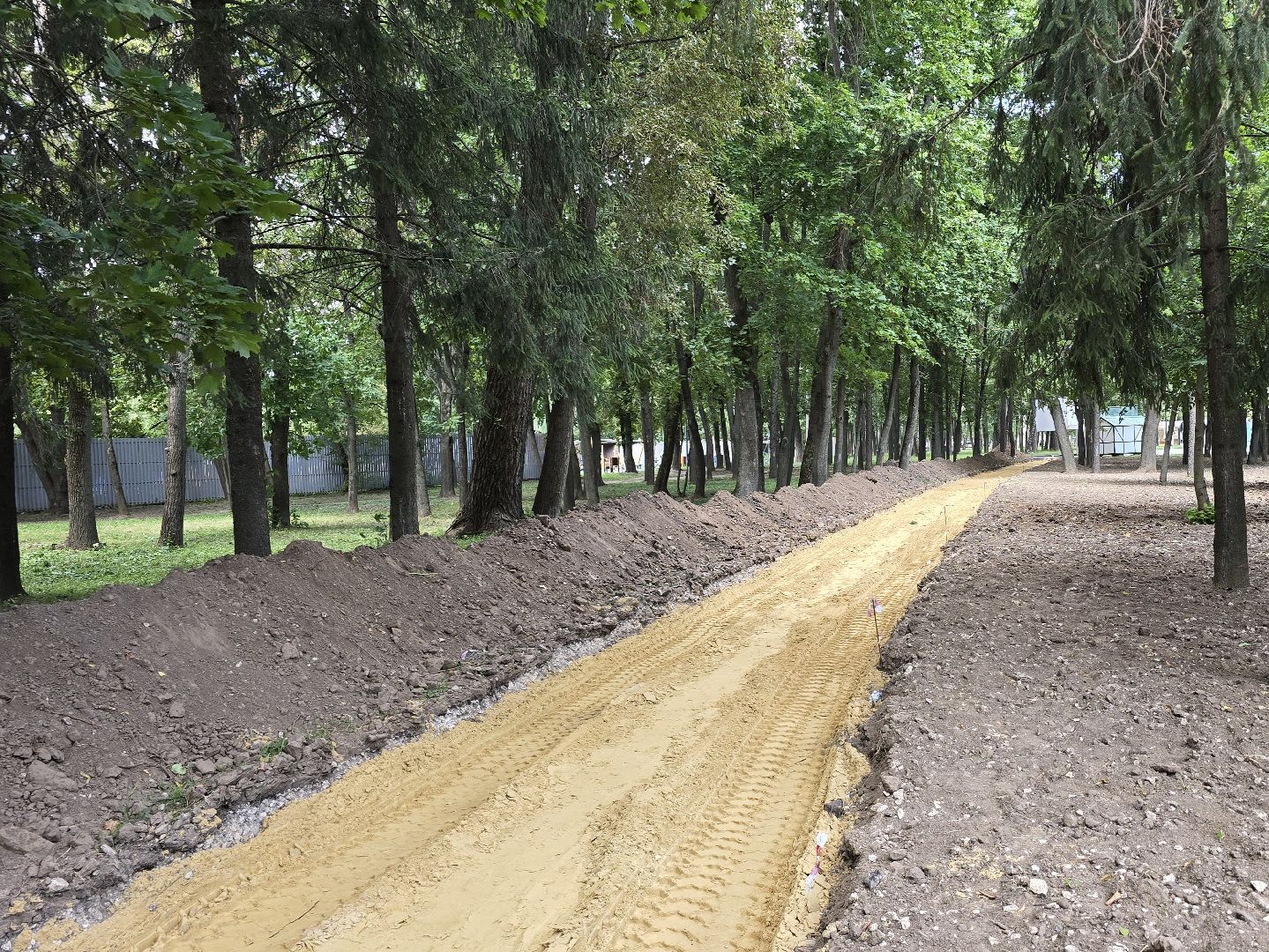 Коломна, парк мира, пешеходные дорожки,