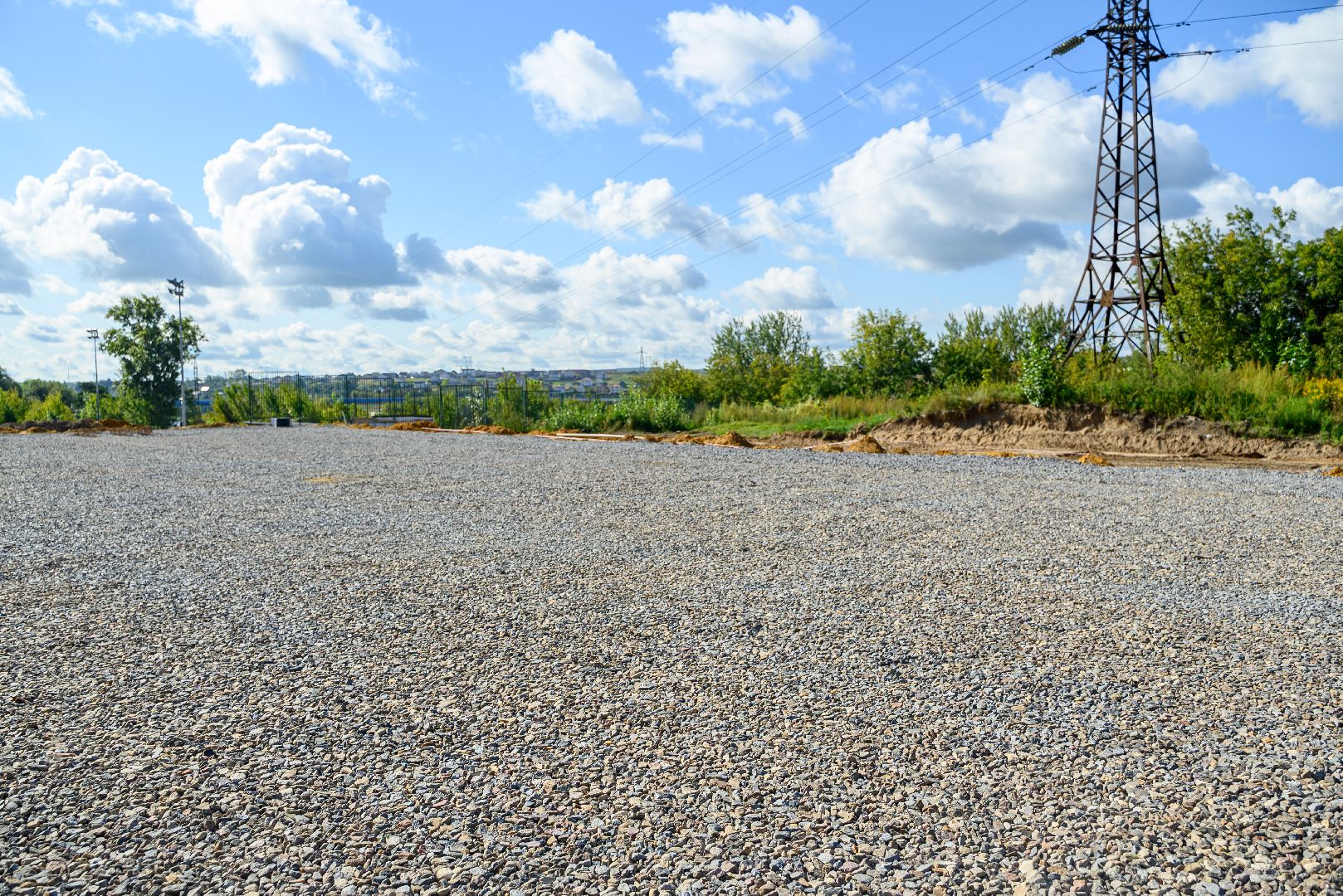 спорт, стадион полет, лыткарино, грейдирование гравия, футбол, футбольное поле,