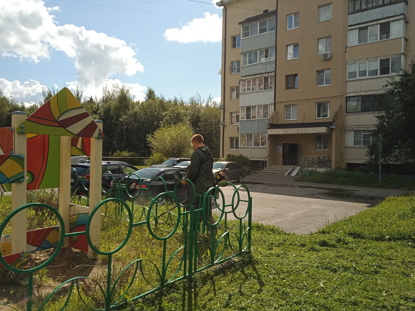 городской округ восход, благоустройство, жкх, газон, газонокосилка,