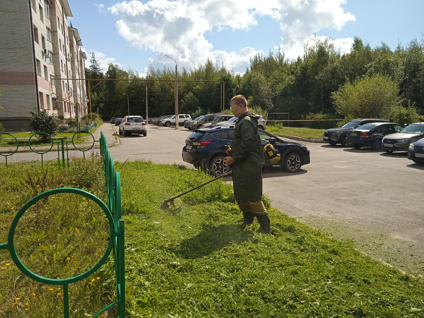 городской округ восход, благоустройство, жкх, газон, газонокосилка,