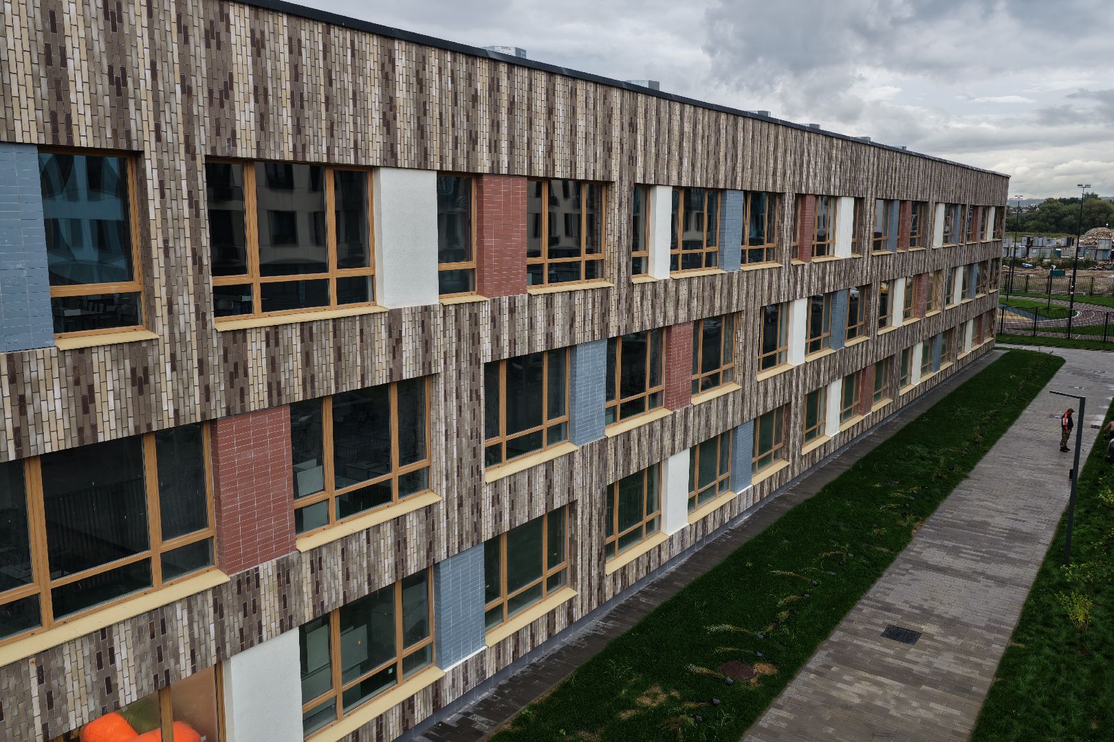 видео с коптера, школа в жк приображенский парк, новая школа домодедово,