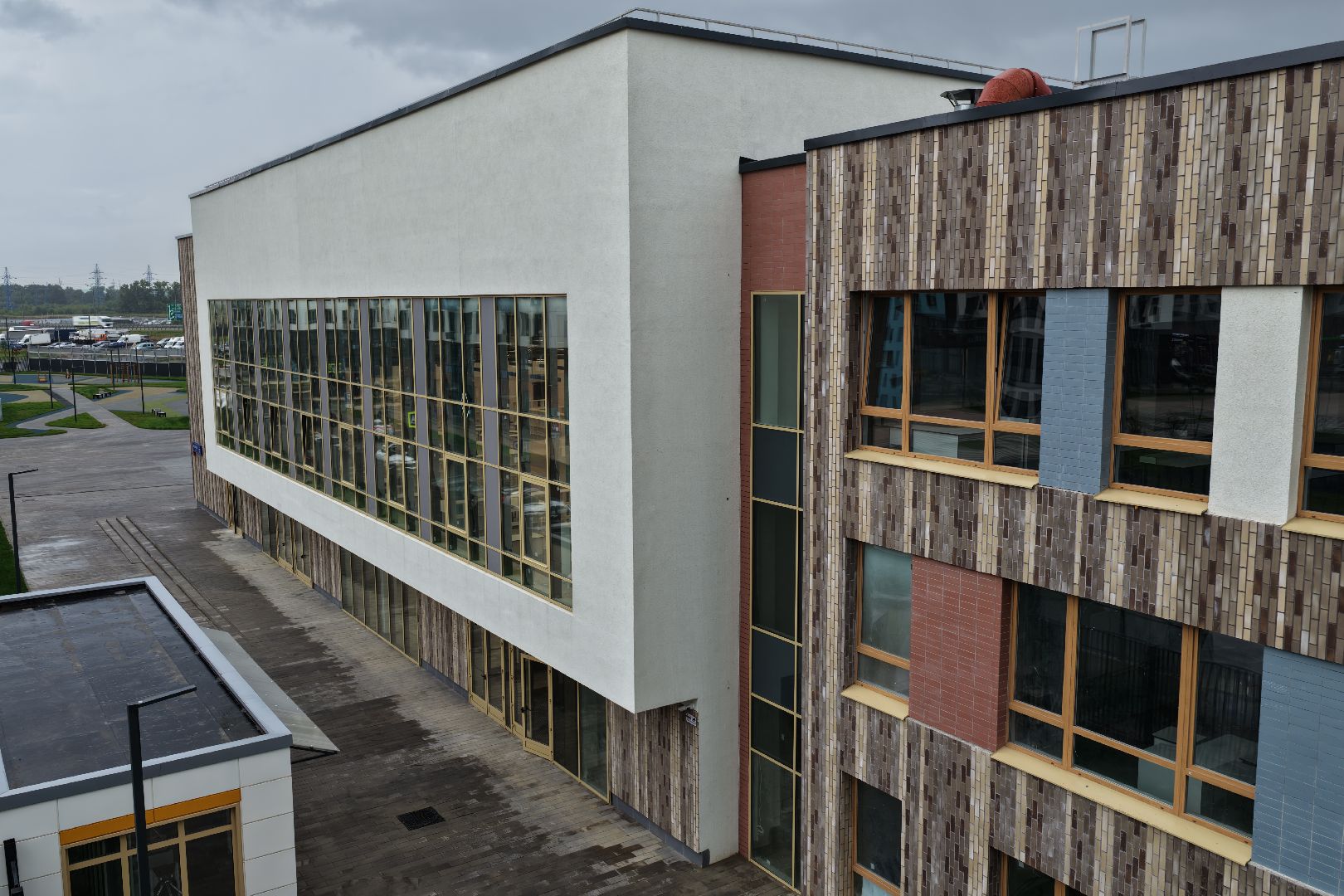 видео с коптера, школа в жк приображенский парк, новая школа домодедово,