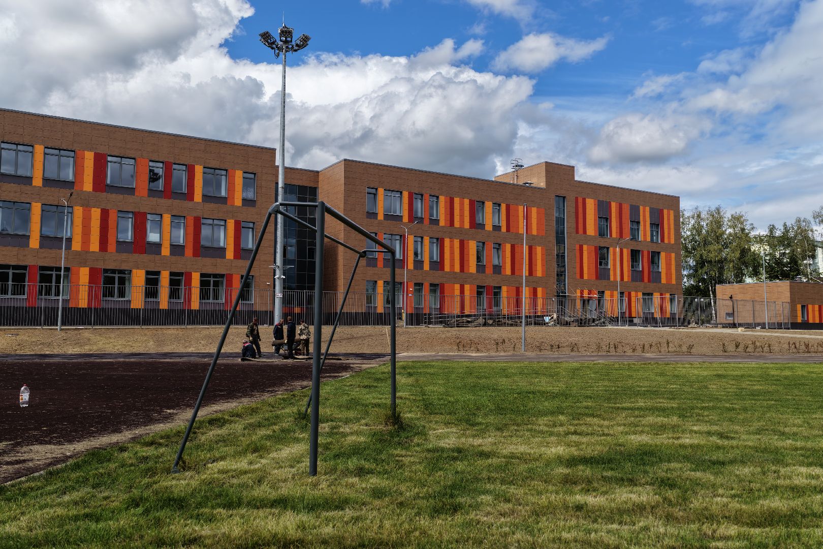 видео с коптера, школа в климовске,