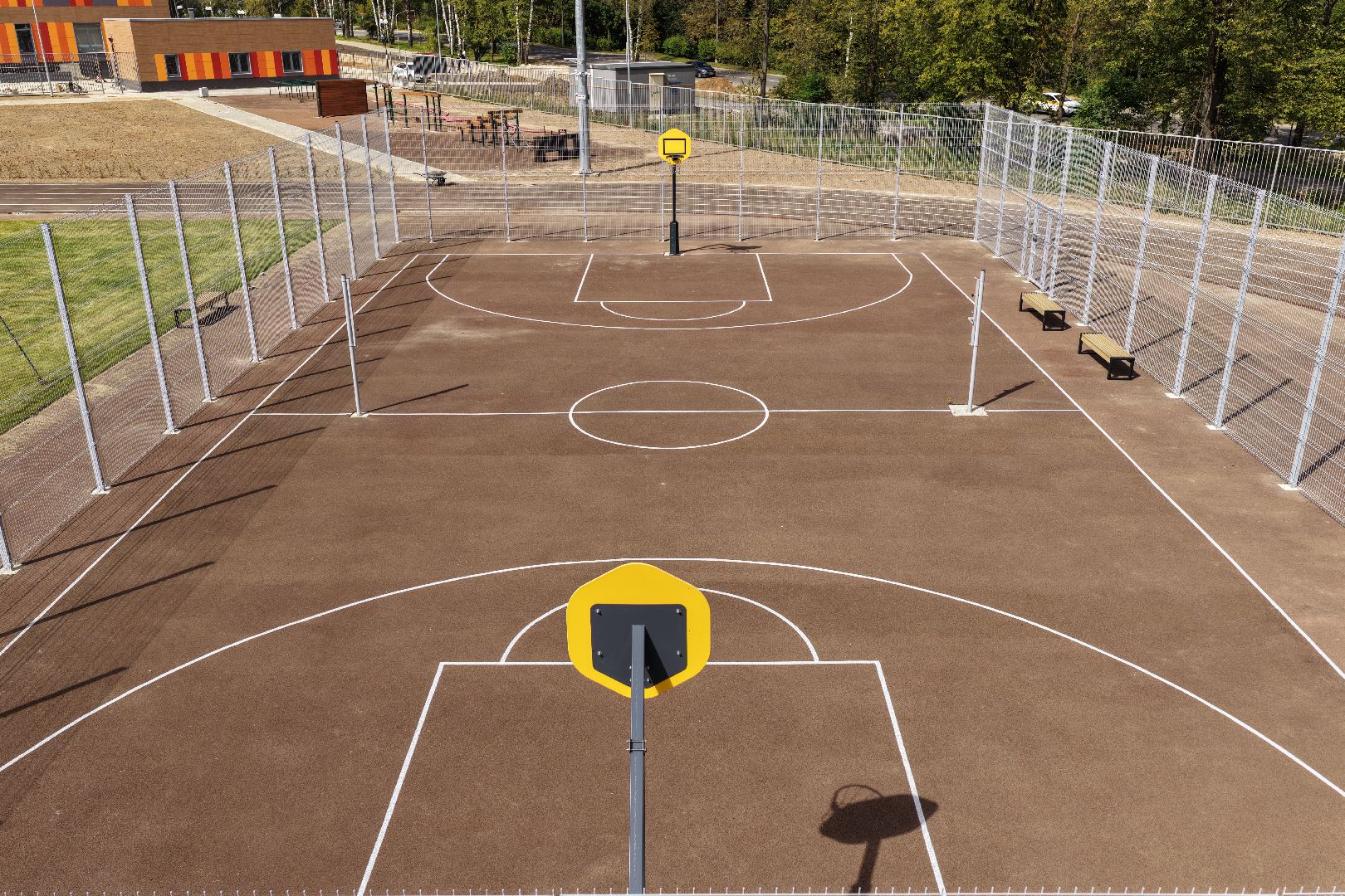 видео с коптера, школа в климовске,