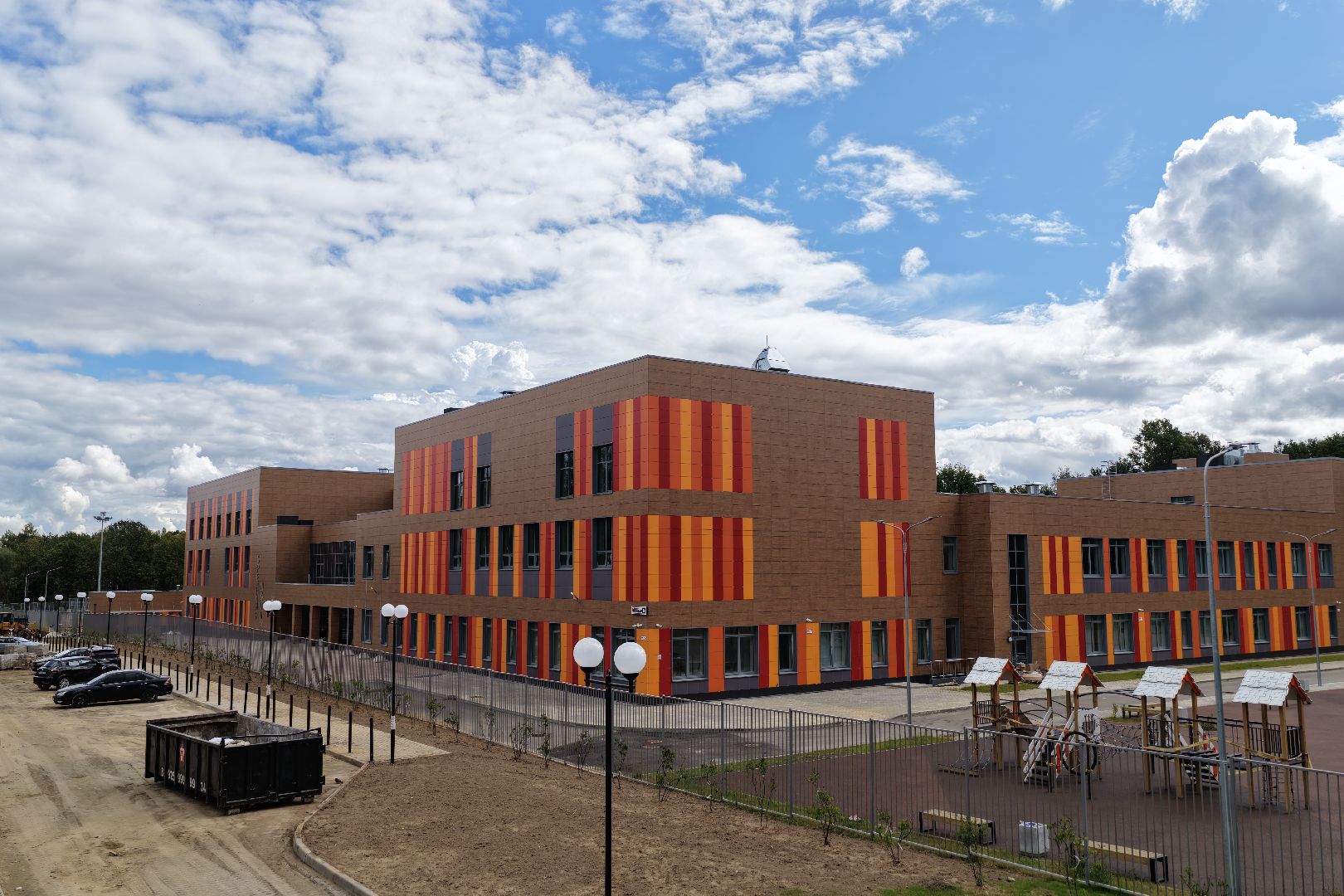 видео с коптера, школа в климовске,