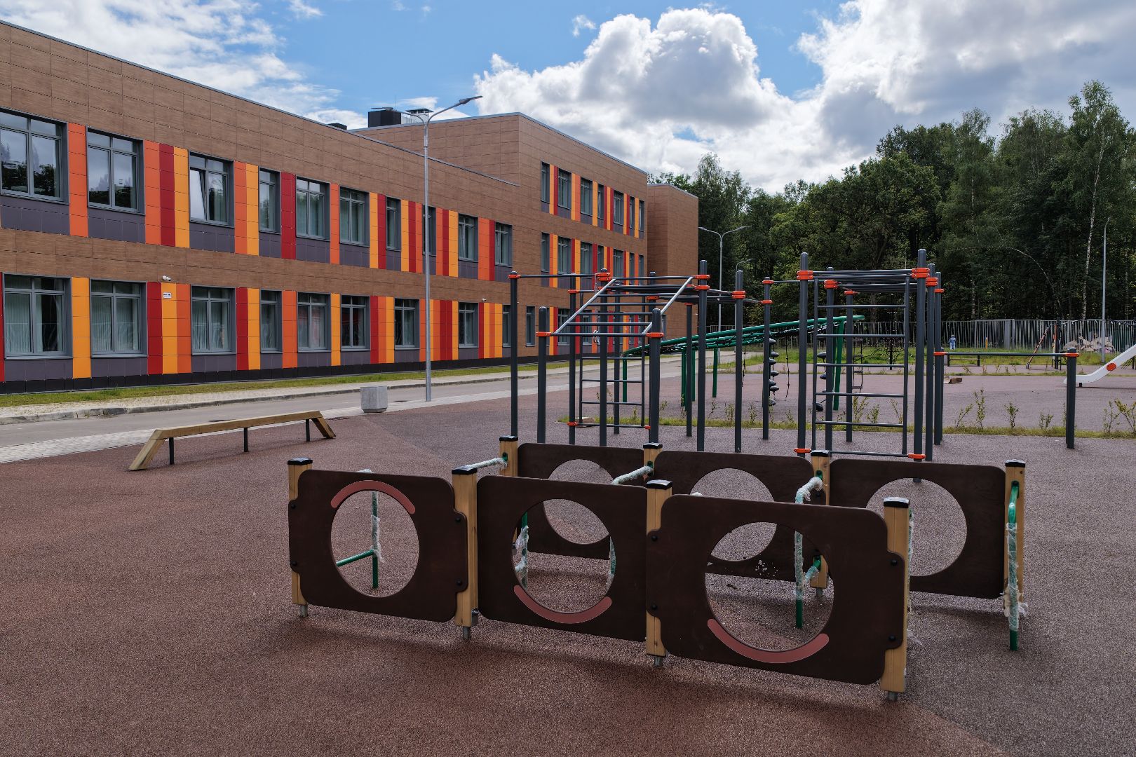 видео с коптера, школа в климовске,