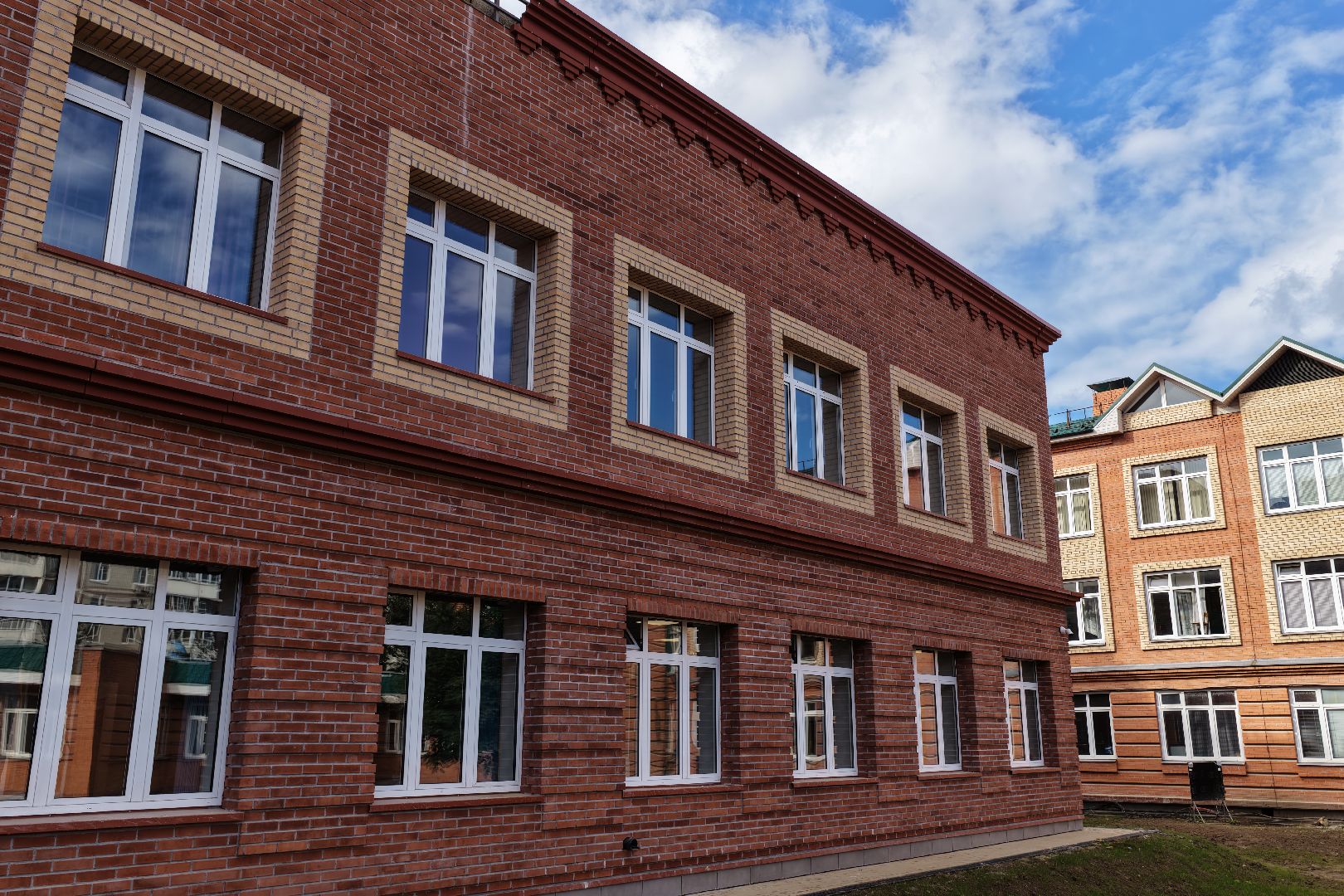 видео с коптера, пристройка к школе 3, образование в чехове,