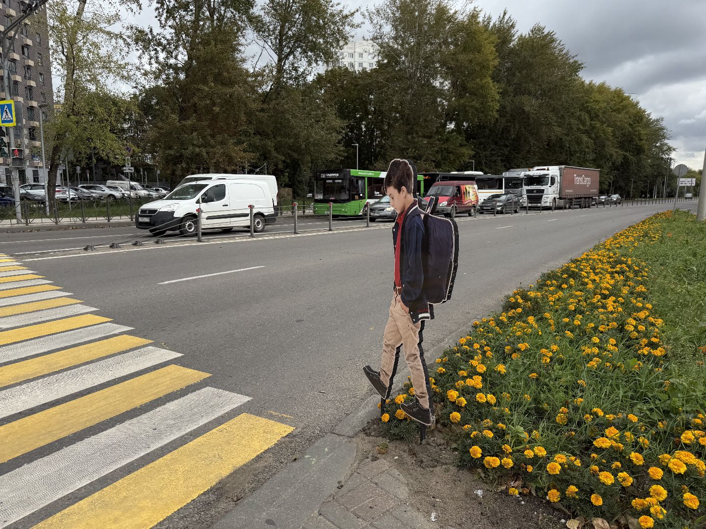 котельники, муляжи детей, пешеходный переход, школьники, 1 сентября,