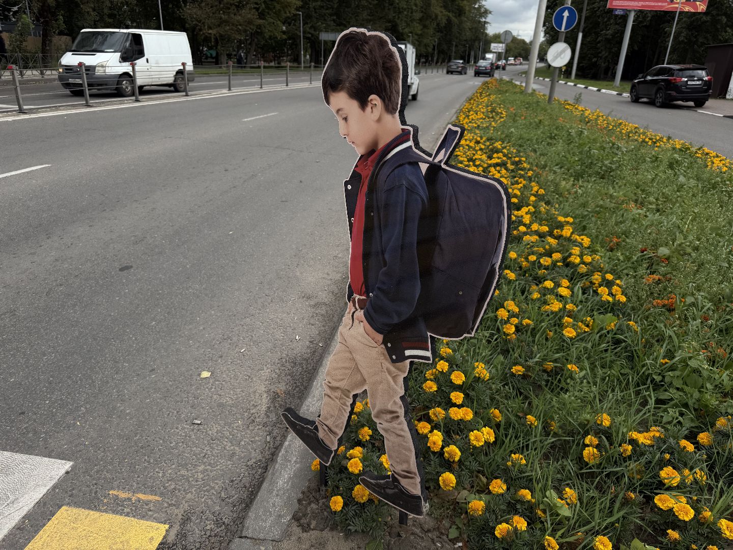 котельники, муляжи детей, пешеходный переход, школьники, 1 сентября,