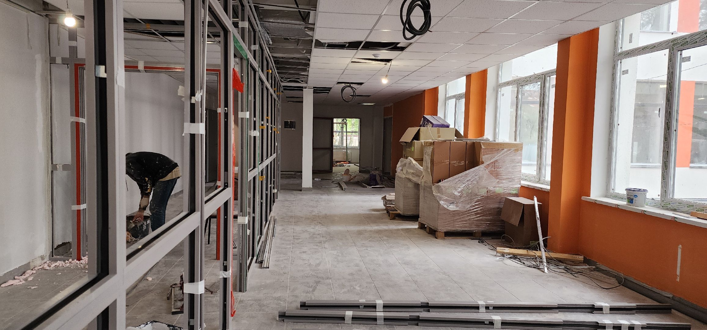 Благоустройство, Капитальный ремонт школы Голицыно, Строительство, Образование ,