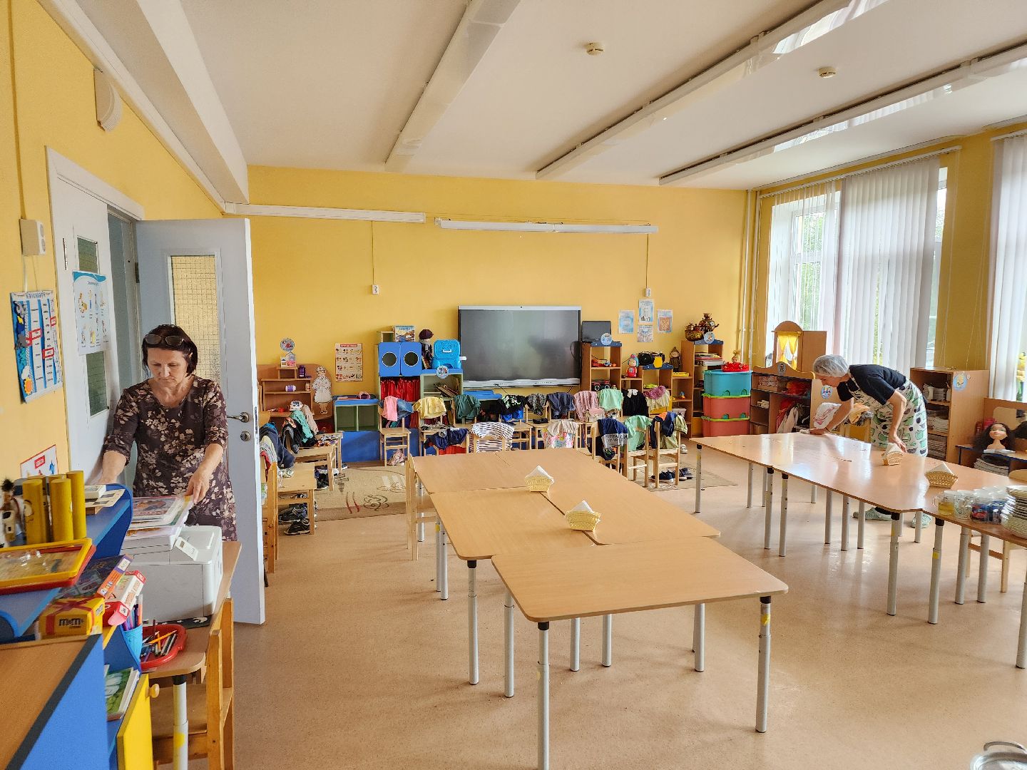 чехов, микрорайон венюково , школа 9, дошкольное отделение , подготовка к новому учебному году , косметический ремонт , обновление пищеблока, ремонт бассейна , благоустройство территории, метеостанция, комиссия, проверка,